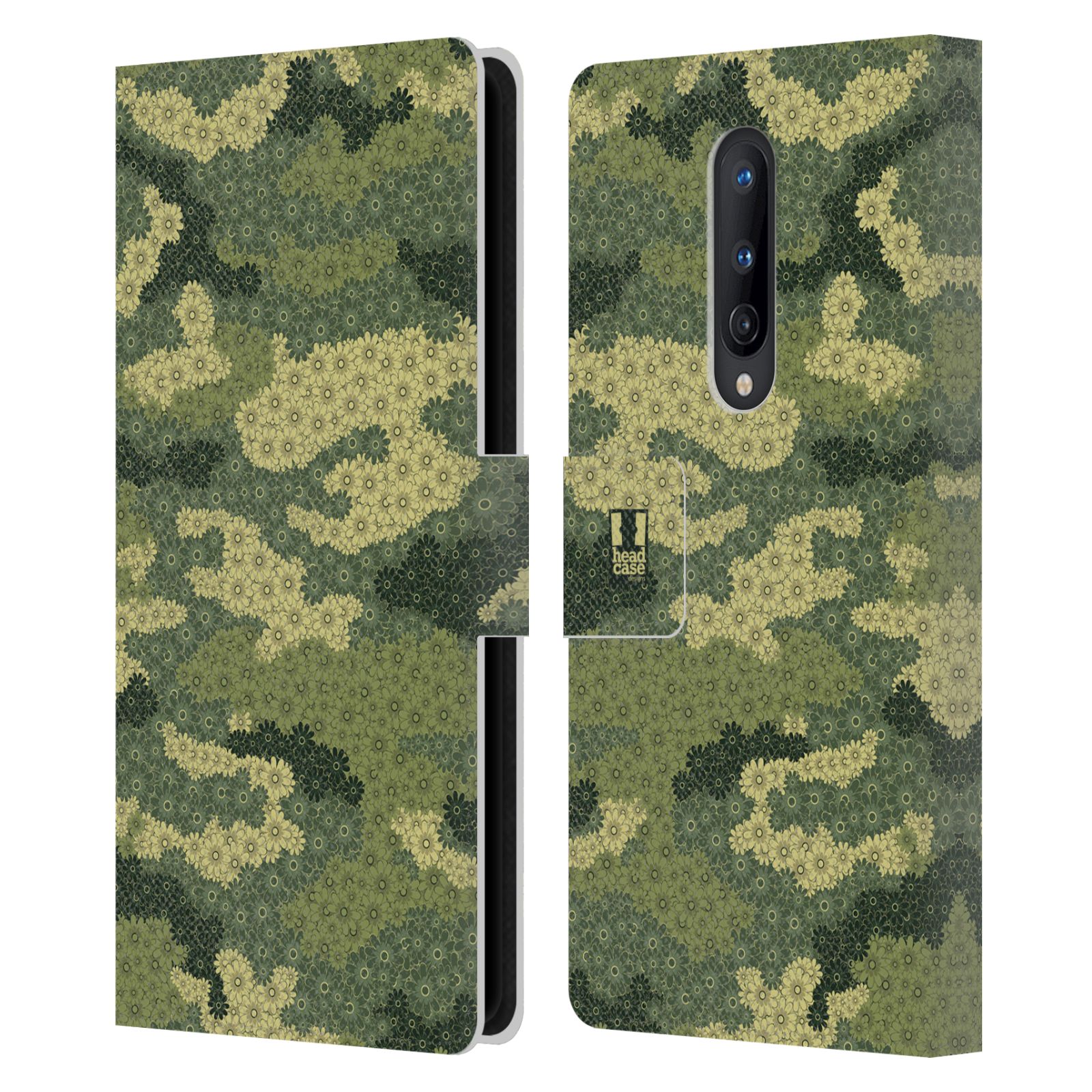HEAD CASE DESIGNS FLORAL CAMO PRINT LEATHER BOOK WALLET CASE FOR ONEPLUS PHONES - Picture 7 of 11