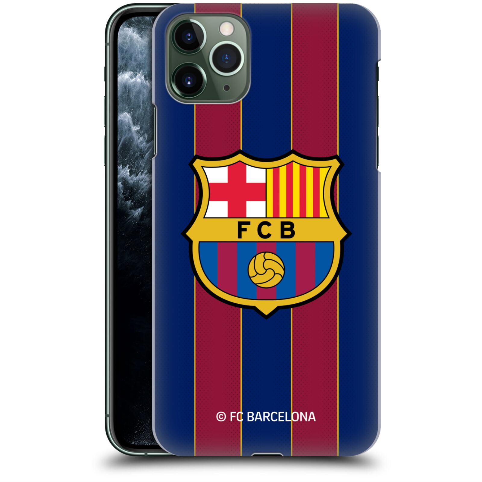 OFFICIAL FC BARCELONA 2020/21 CREST KIT HARD BACK CASE FOR APPLE iPHONE