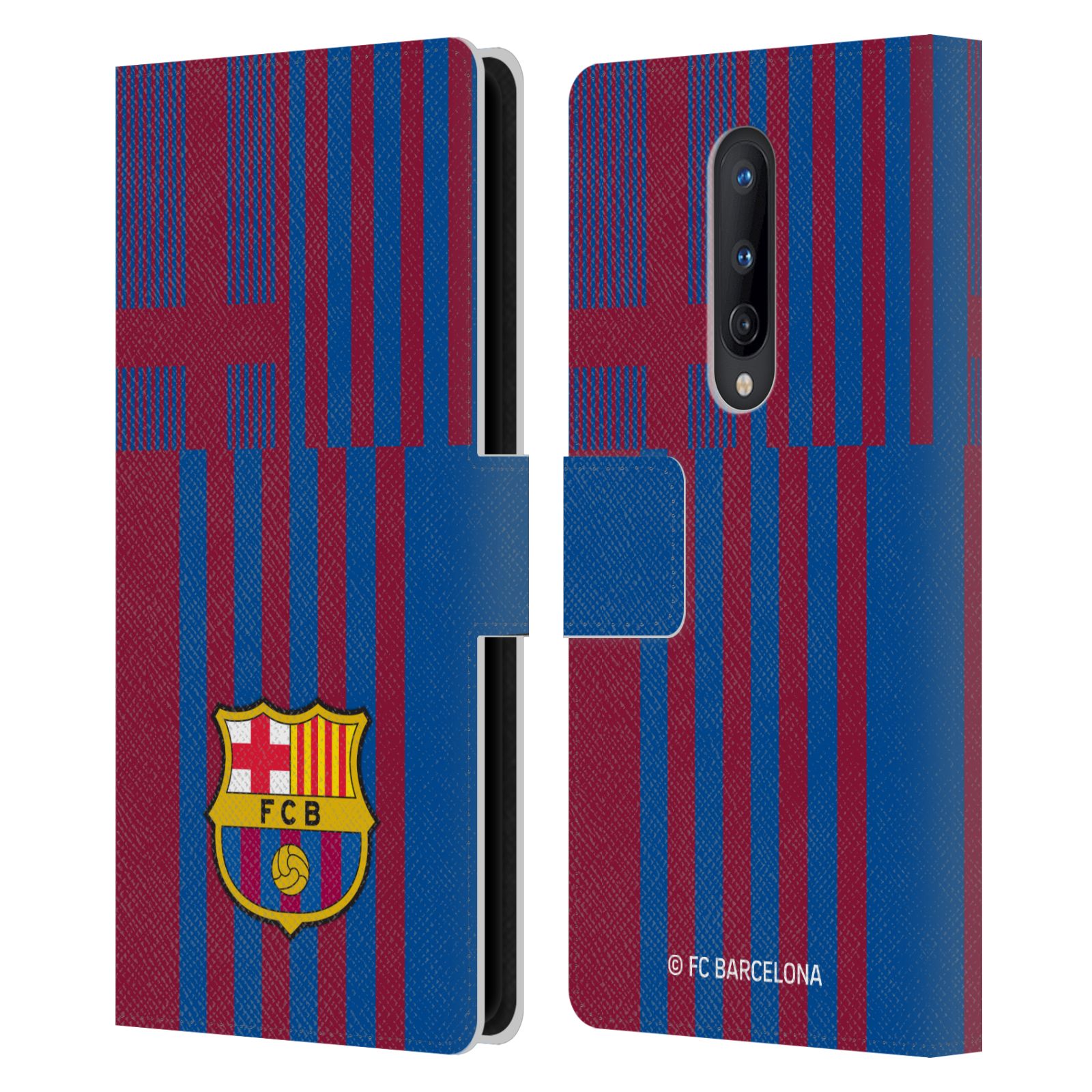 OFFICIAL FC BARCELONA 2021/22 CREST KIT LEATHER BOOK CASE FOR ONEPLUS PHONES - Picture 8 of 9