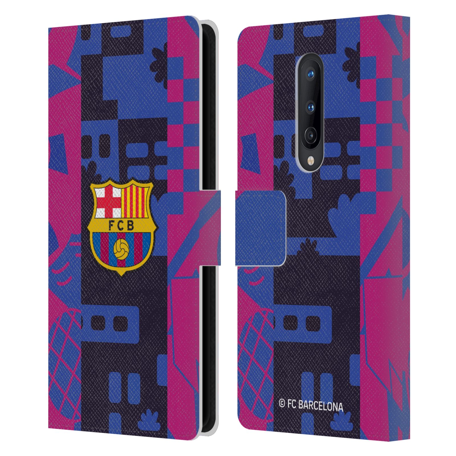 OFFICIAL FC BARCELONA 2021/22 CREST KIT LEATHER BOOK CASE FOR ONEPLUS PHONES - Picture 9 of 9