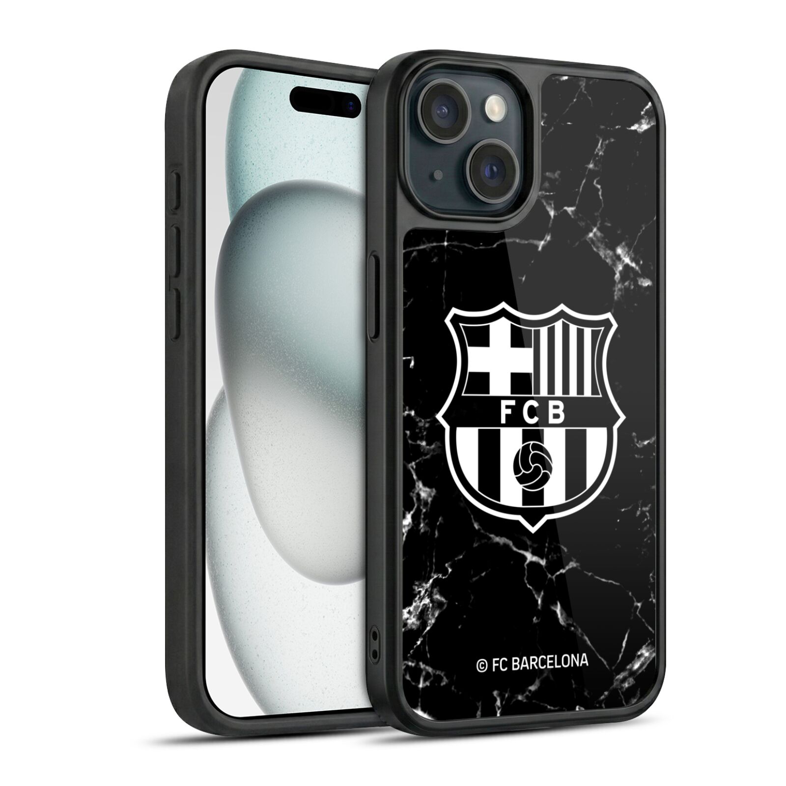 Black Marble Hard MagSafe Case for iPhone 15