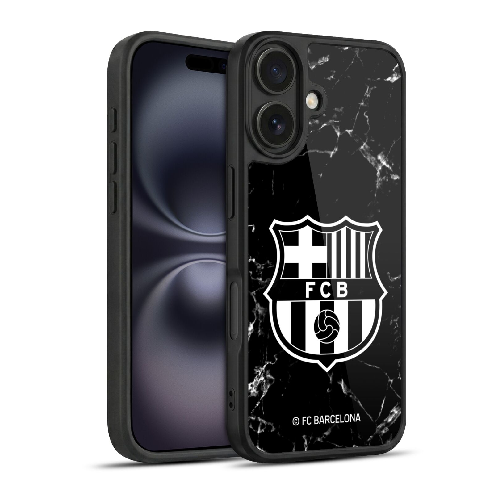 Black Marble Hard MagSafe Case for iPhone 16
