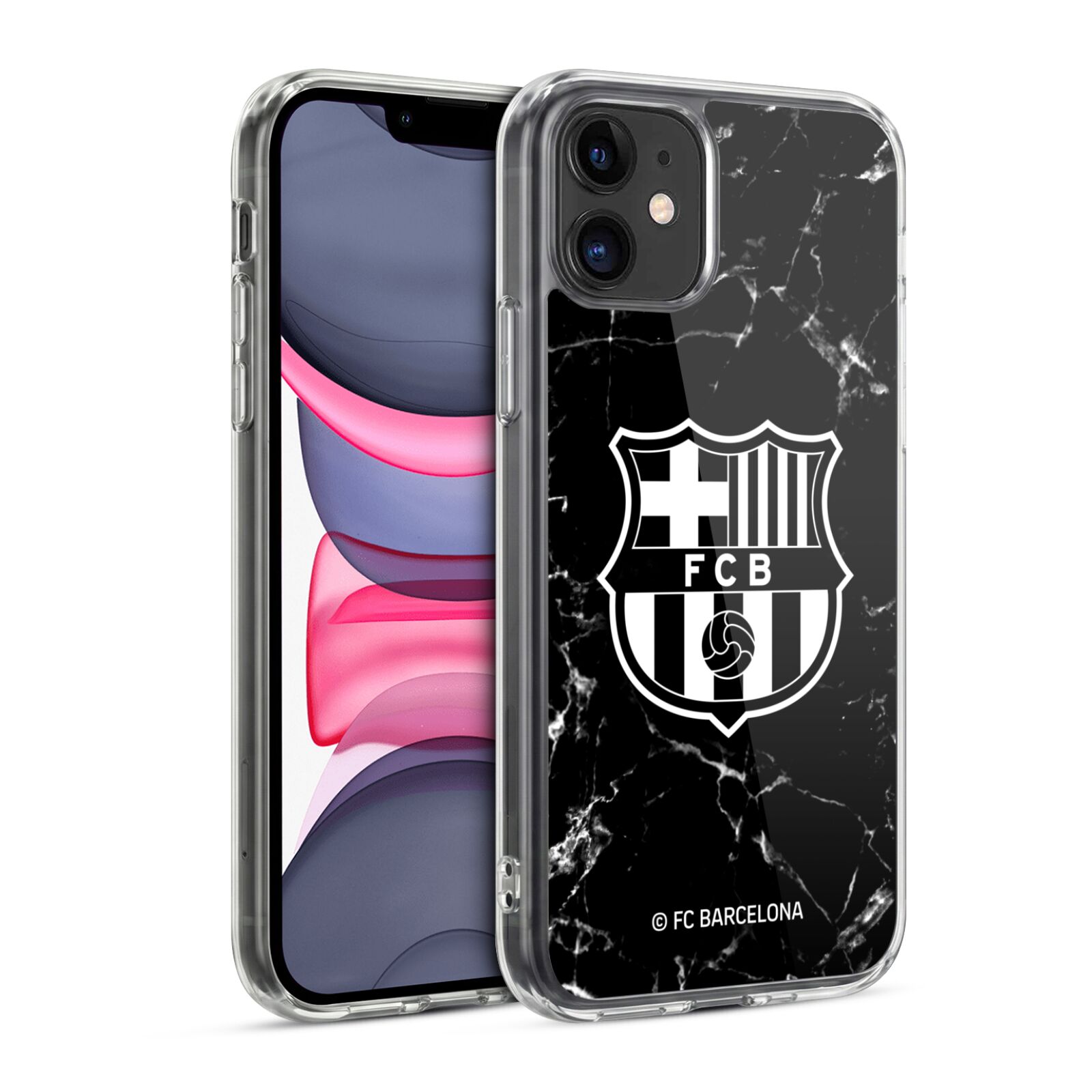 Black Marble Hybrid MagSafe Case for iPhone 11