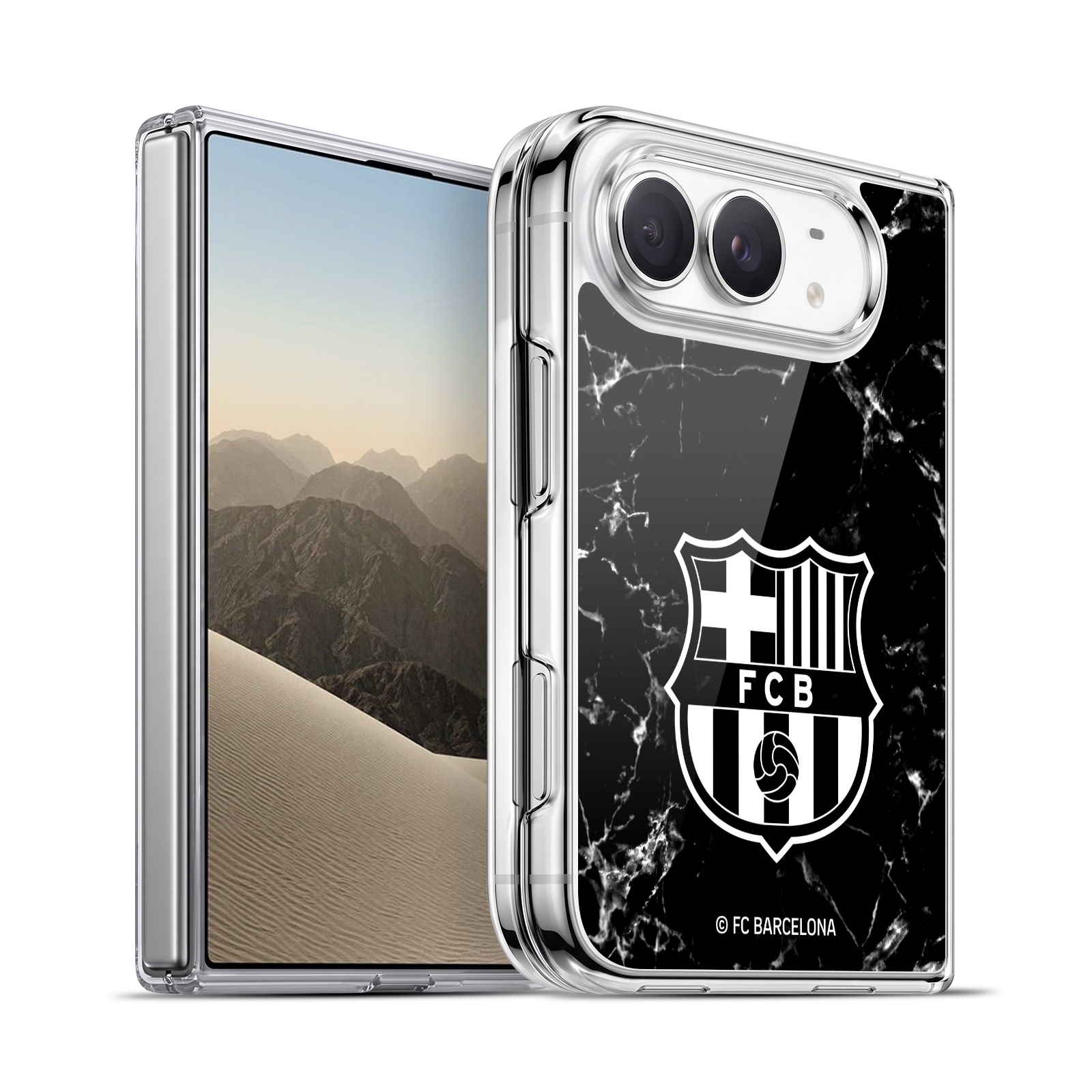 Black Marble Hybrid MagSafe Case for iPhone Duo