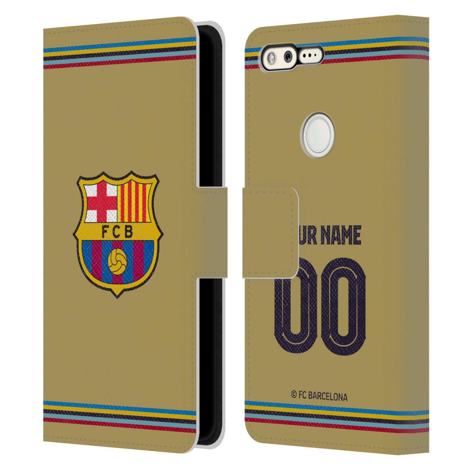 CUSTOM PERSONALISED FC BARCELONA 2022/23 KIT LEATHER BOOK CASE FOR GOOGLE PHONES - 第 7/8 張圖片