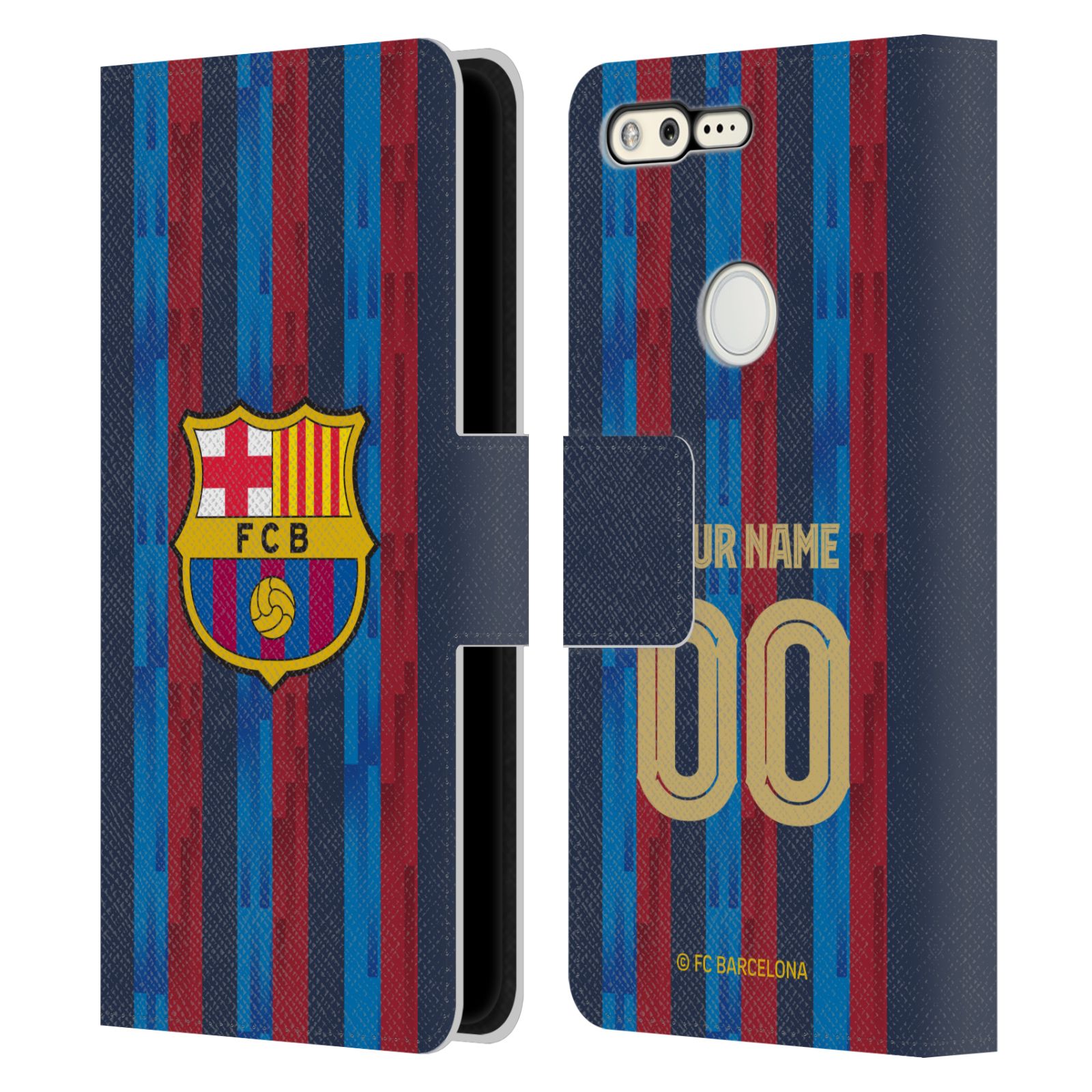 CUSTOM PERSONALISED FC BARCELONA 2022/23 KIT LEATHER BOOK CASE FOR GOOGLE PHONES - 第 8/8 張圖片