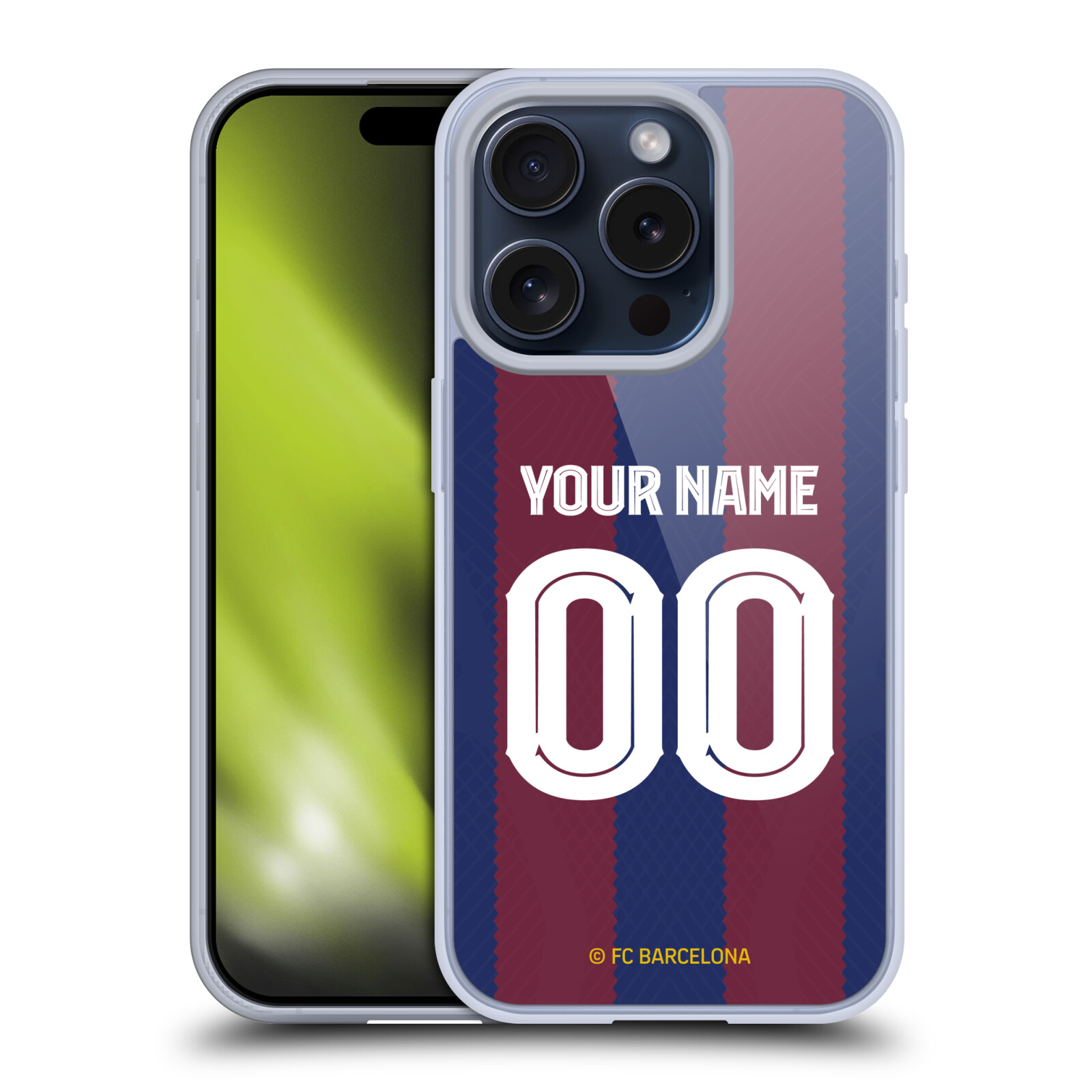 CUSTOM PERSONALIZED FC BARCELONA 2023/24 KIT GEL CASE FOR APPLE iPHONE PHONES