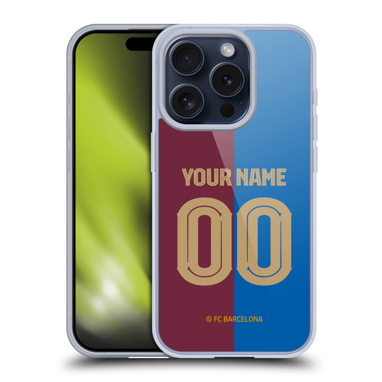 CUSTOM PERSONALIZED FC BARCELONA 2024/25 KIT GEL CASE FOR APPLE iPHONE PHONES