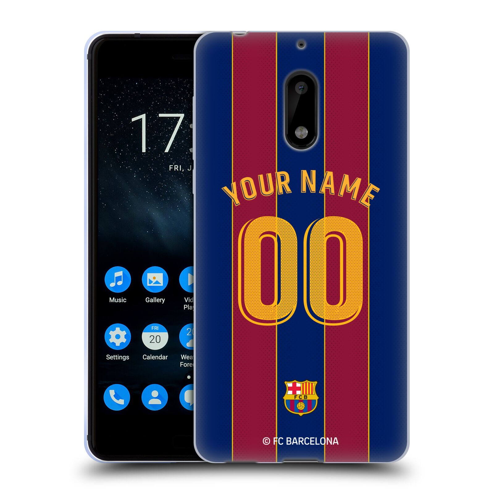 CUSTOM PERSONALISED FC BARCELONA 2020/21 KIT SOFT GEL CASE FOR NOKIA PHONES 1 - Picture 7 of 7