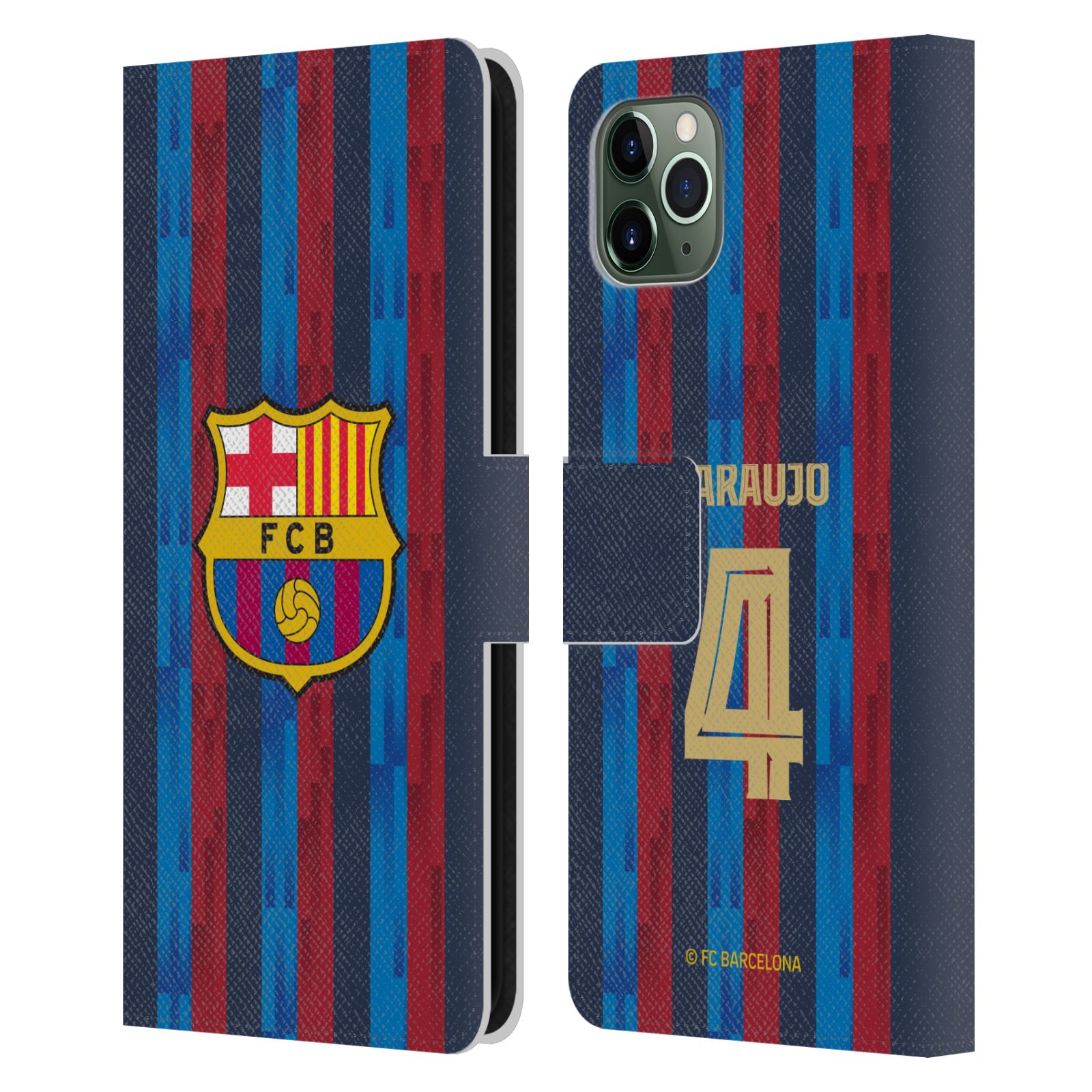 FC BARCELONA 2022/23 JUGADORES KIT DE HOGAR ESTUCHE LIBRO CUERO PARA TELÉFONOS iPHONE APPLE - Imagen 10 de 10