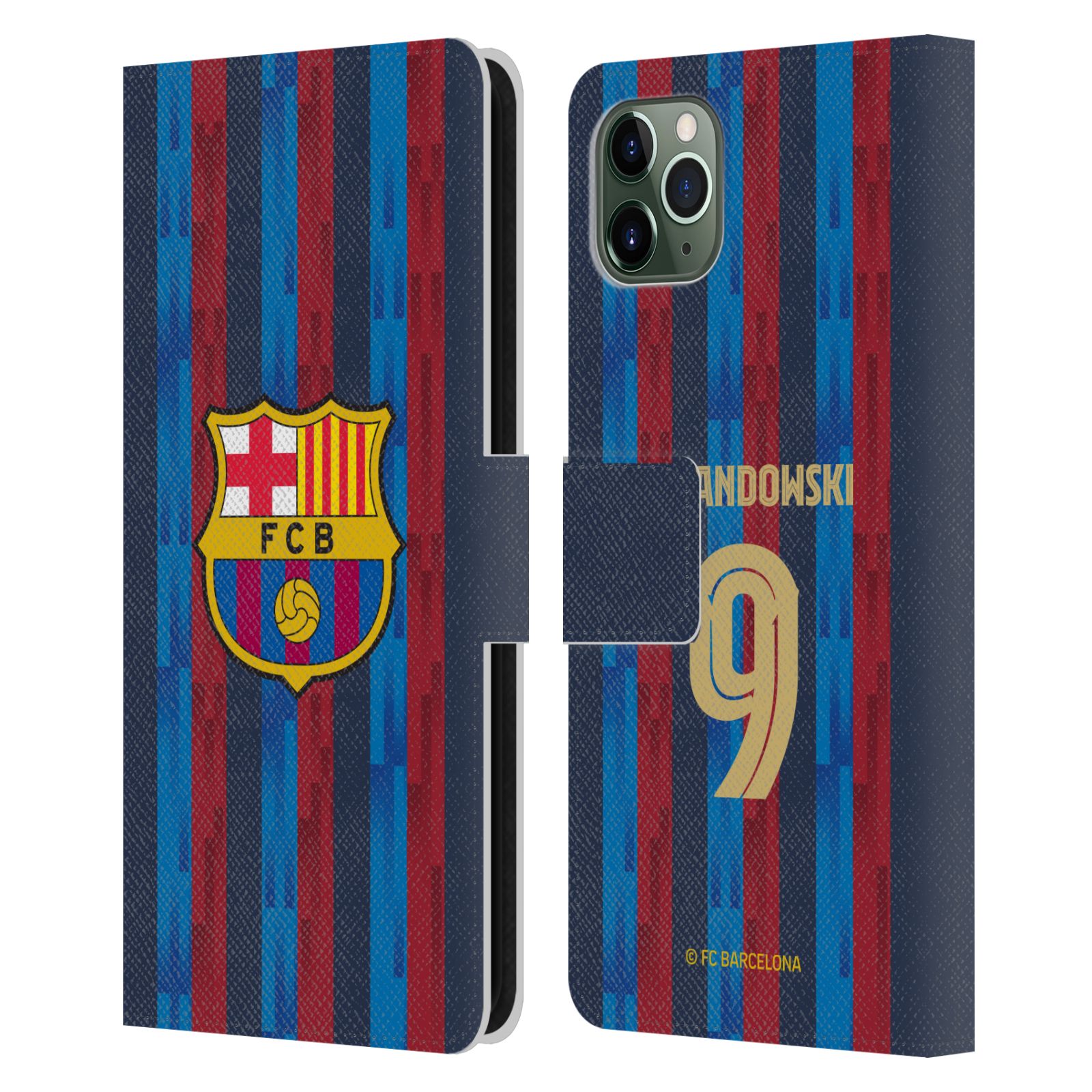 FC BARCELONA 2022/23 JUGADORES KIT DE HOGAR ESTUCHE LIBRO CUERO PARA TELÉFONOS iPHONE APPLE - Imagen 9 de 10