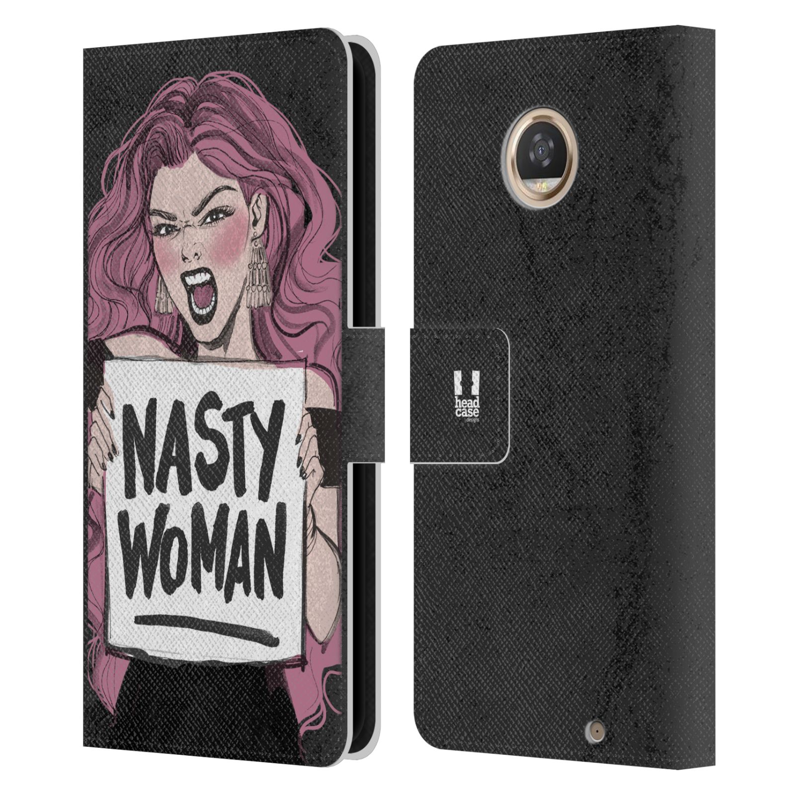 HEAD CASE DESIGNS FEMINISM LEATHER BOOK WALLET CASE COVER FOR MOTOROLA PHONES - Picture 9 of 14