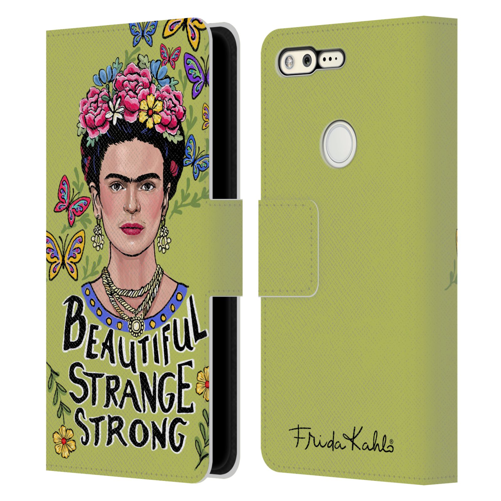 OFFICIAL FRIDA KAHLO ART & QUOTES LEATHER BOOK WALLET CASE FOR GOOGLE PHONES - Picture 7 of 11