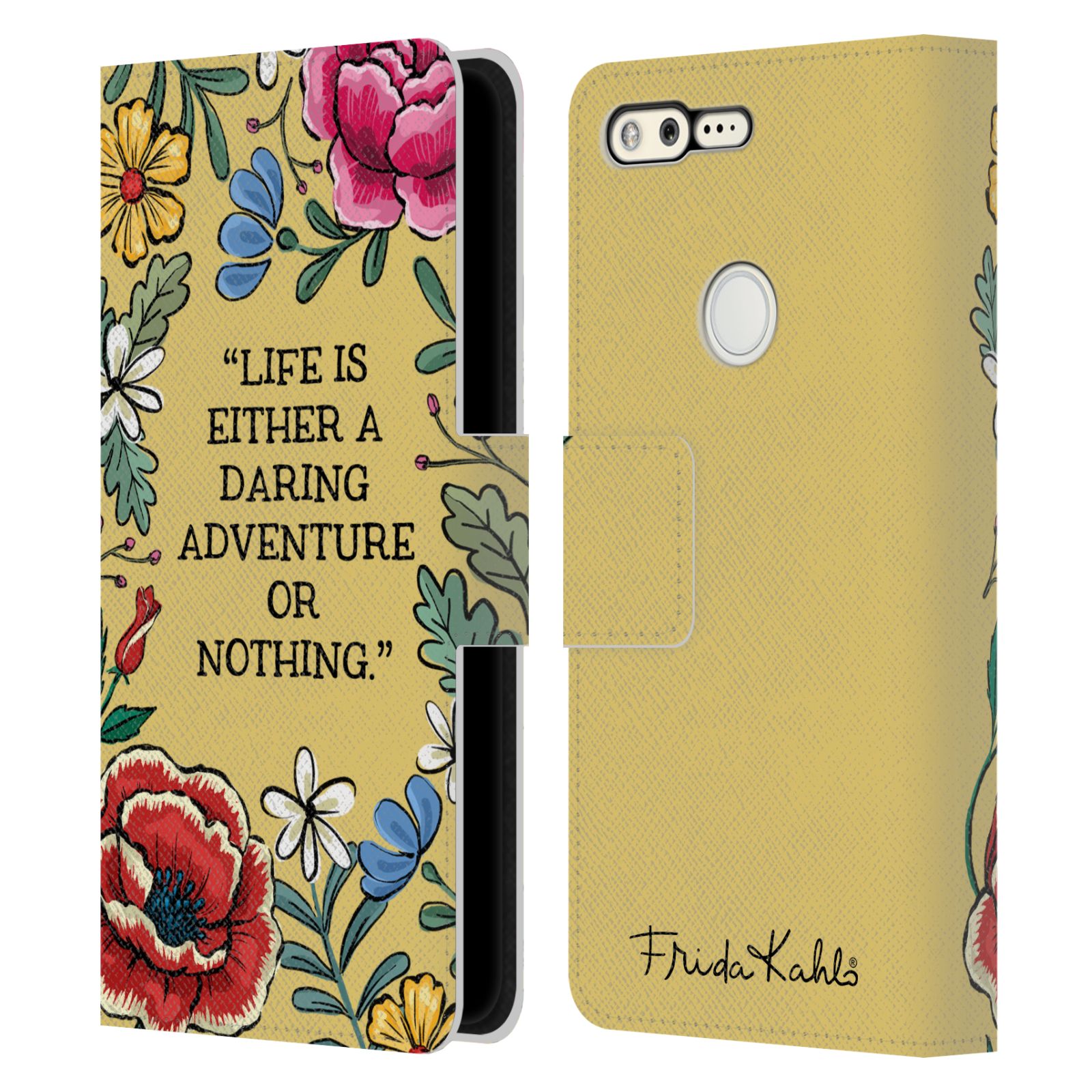 OFFICIAL FRIDA KAHLO ART & QUOTES LEATHER BOOK WALLET CASE FOR GOOGLE PHONES - Picture 9 of 11