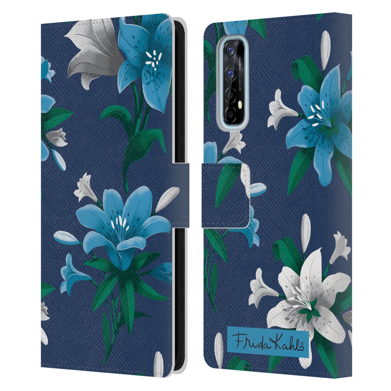 FUNDA BILLETERA OFICIAL FRIDA KAHLO FLORES DE CUERO LIBRO PARA TELÉFONOS REALME - Imagen 7 de 14