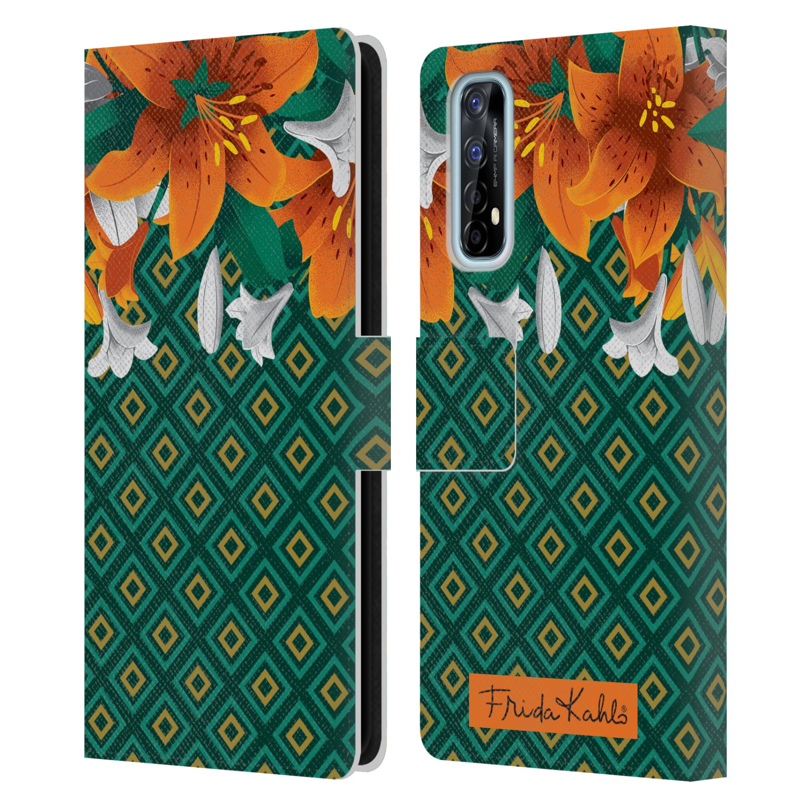 FUNDA BILLETERA OFICIAL FRIDA KAHLO FLORES DE CUERO LIBRO PARA TELÉFONOS REALME - Imagen 8 de 14