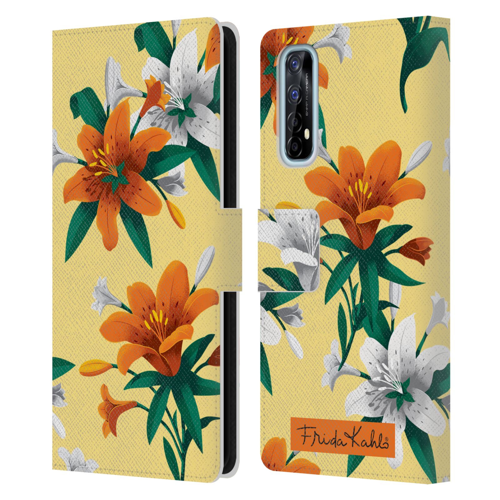 FUNDA BILLETERA OFICIAL FRIDA KAHLO FLORES DE CUERO LIBRO PARA TELÉFONOS REALME - Imagen 9 de 14