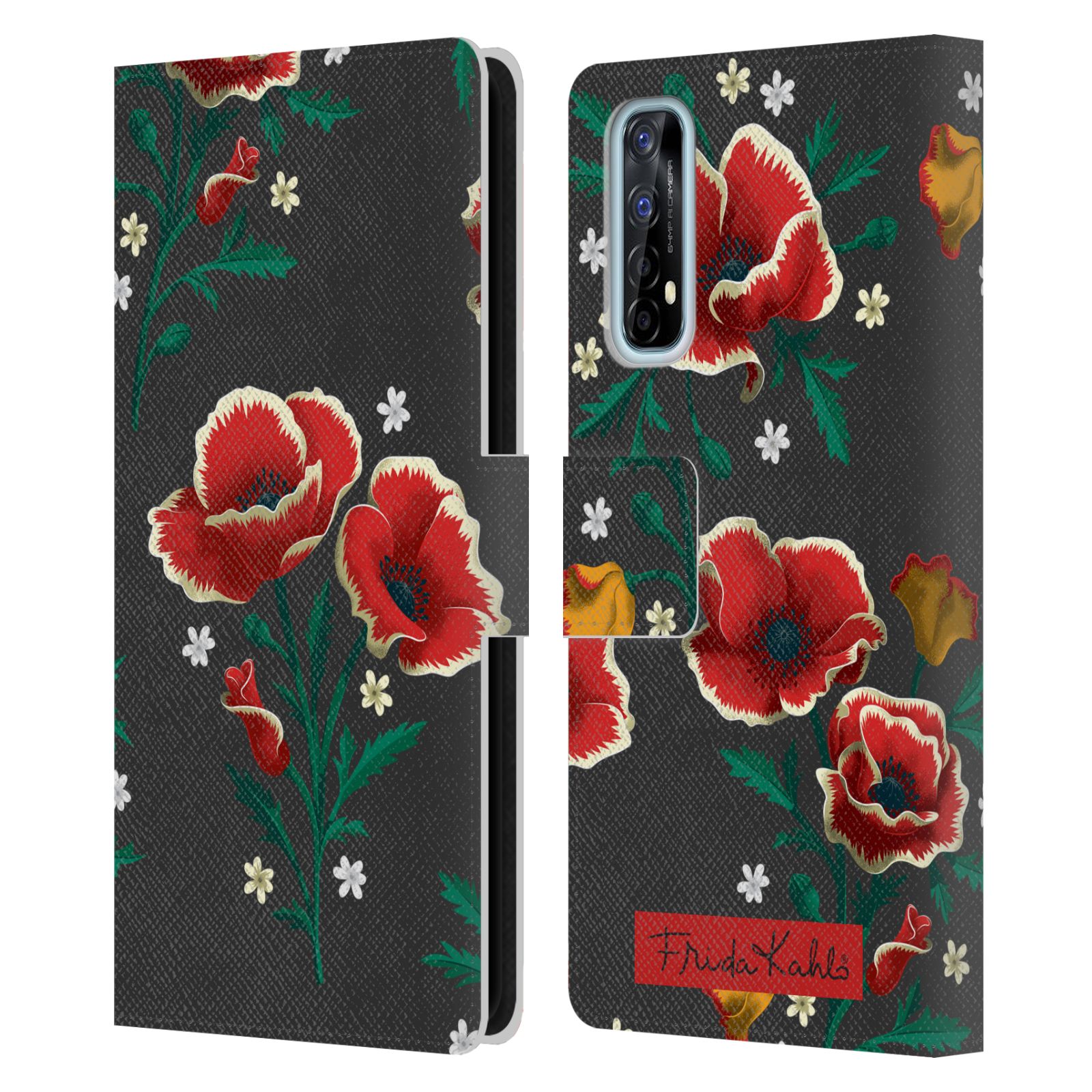 FUNDA BILLETERA OFICIAL FRIDA KAHLO FLORES DE CUERO LIBRO PARA TELÉFONOS REALME - Imagen 12 de 14