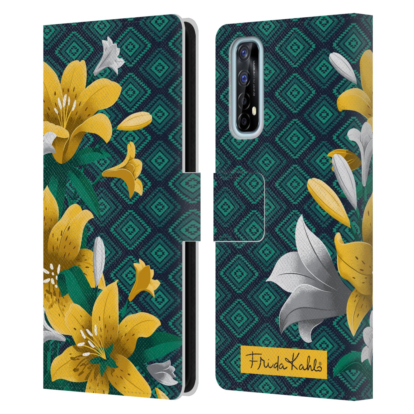 FUNDA BILLETERA OFICIAL FRIDA KAHLO FLORES DE CUERO LIBRO PARA TELÉFONOS REALME - Imagen 14 de 14