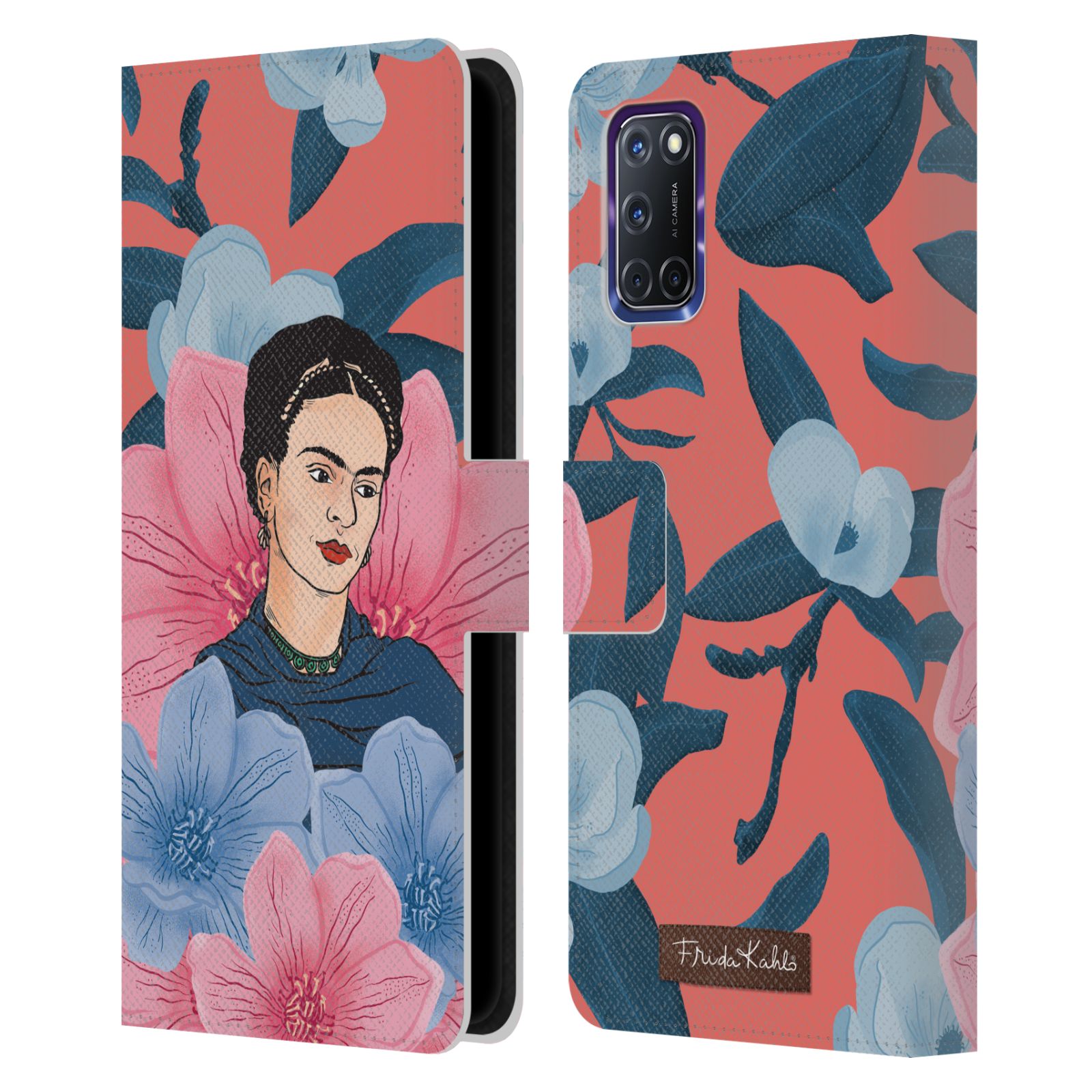 OFFIZIELLE FRIDA KAHLO PORTRAIT 3 BRIEFTASCHE HUELLE AUS LEDER FÜR OPPO HANDYS - Bild 7 von 10