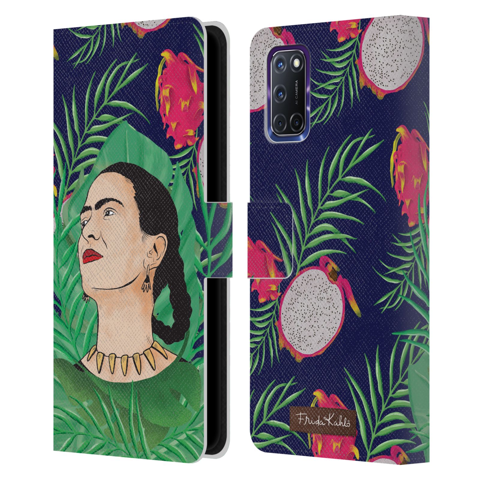 OFFIZIELLE FRIDA KAHLO PORTRAIT 3 BRIEFTASCHE HUELLE AUS LEDER FÜR OPPO HANDYS - Bild 9 von 10