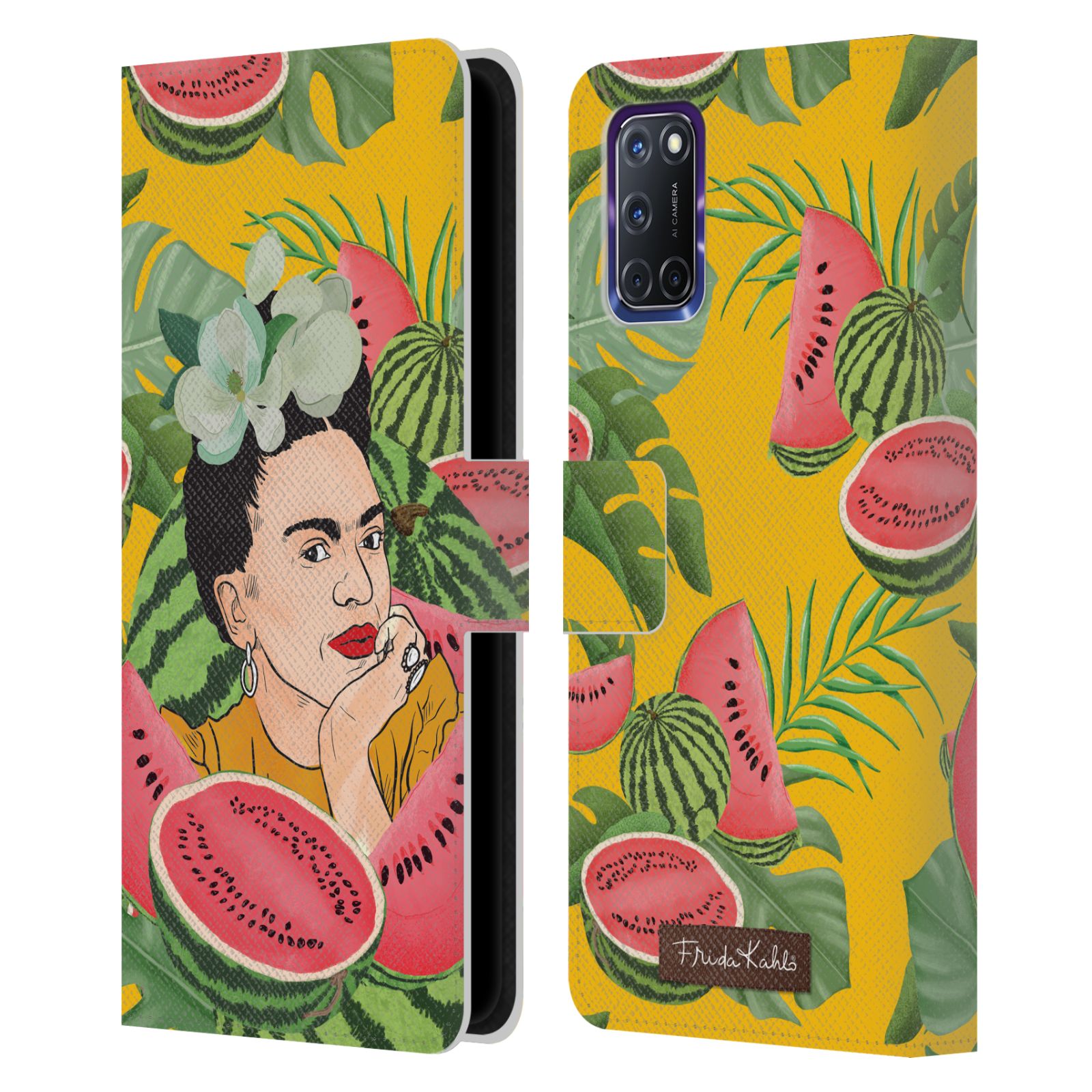 OFFIZIELLE FRIDA KAHLO PORTRAIT 3 BRIEFTASCHE HUELLE AUS LEDER FÜR OPPO HANDYS - Bild 10 von 10