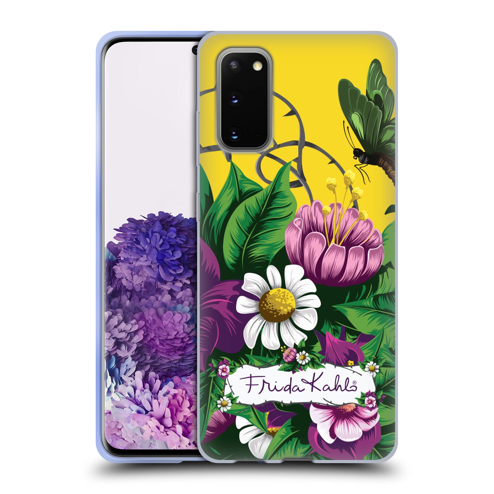 OFFICIAL FRIDA KAHLO PURPLE FLORALS SOFT GEL CASE FOR SAMSUNG PHONES 1 - Picture 11 of 17