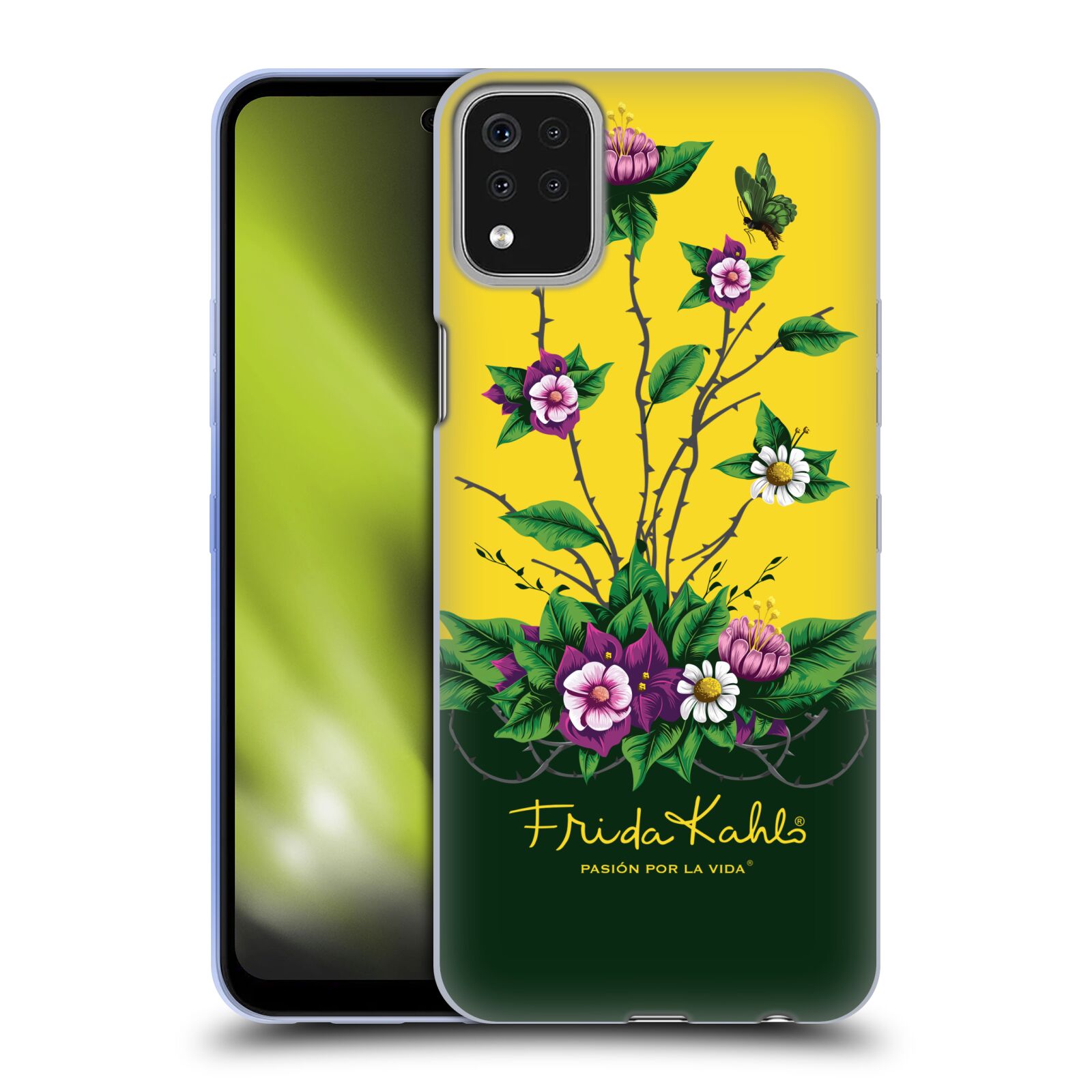 FUNDA OFICIAL FRIDA KAHLO PÚRPURA FLORALES SUAVES PARA TELÉFONOS LG 1 - Imagen 8 de 8