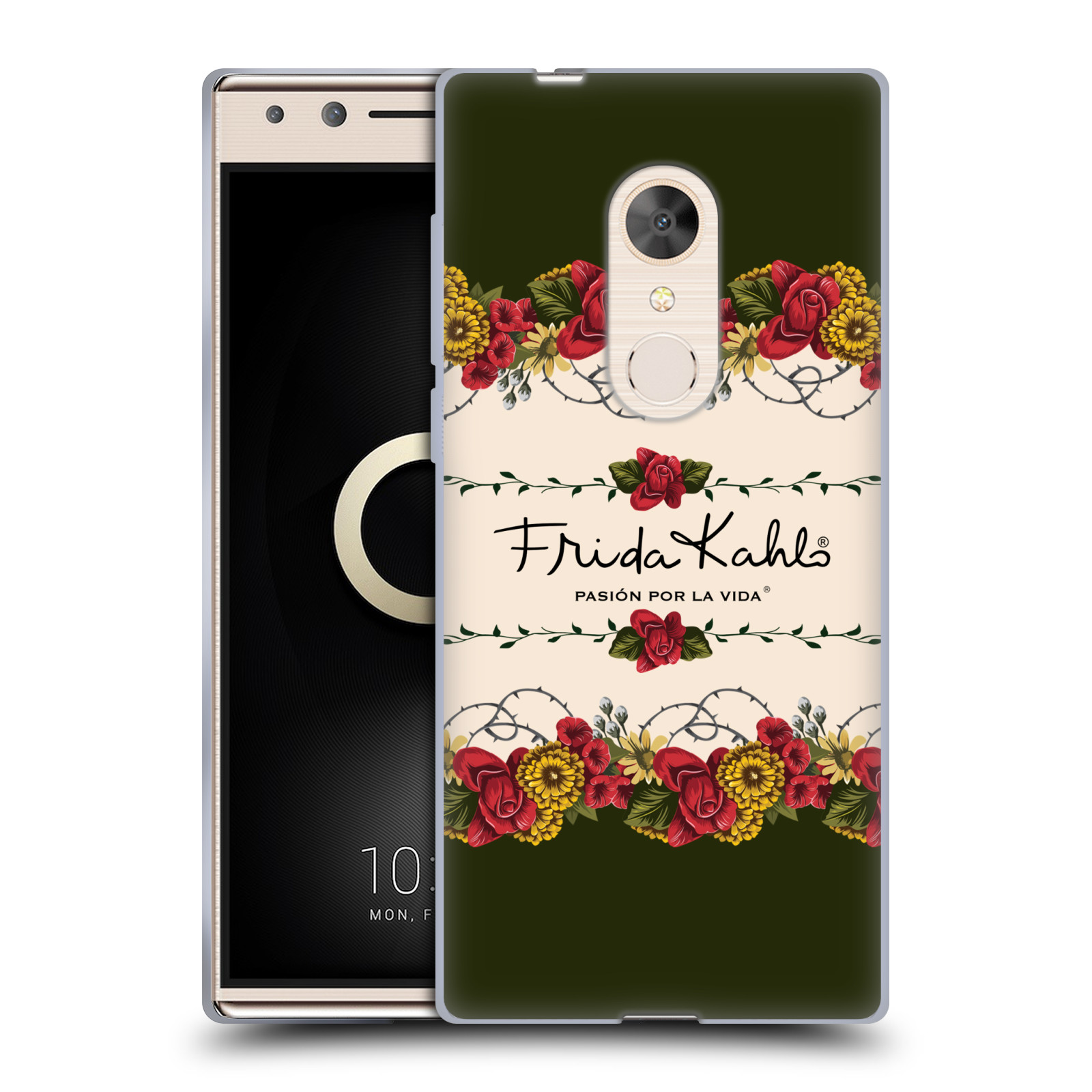OFFICIAL FRIDA KAHLO RED FLORALS SOFT GEL CASE FOR ALCATEL PHONES - Picture 9 of 17