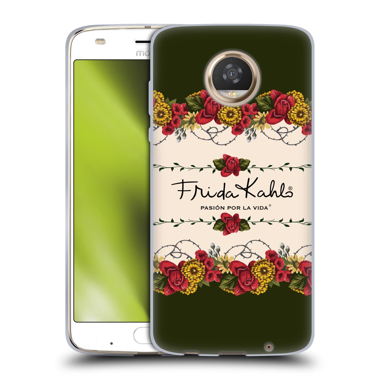 OFFICIAL FRIDA KAHLO RED FLORALS SOFT GEL CASE FOR MOTOROLA PHONES - Picture 9 of 15