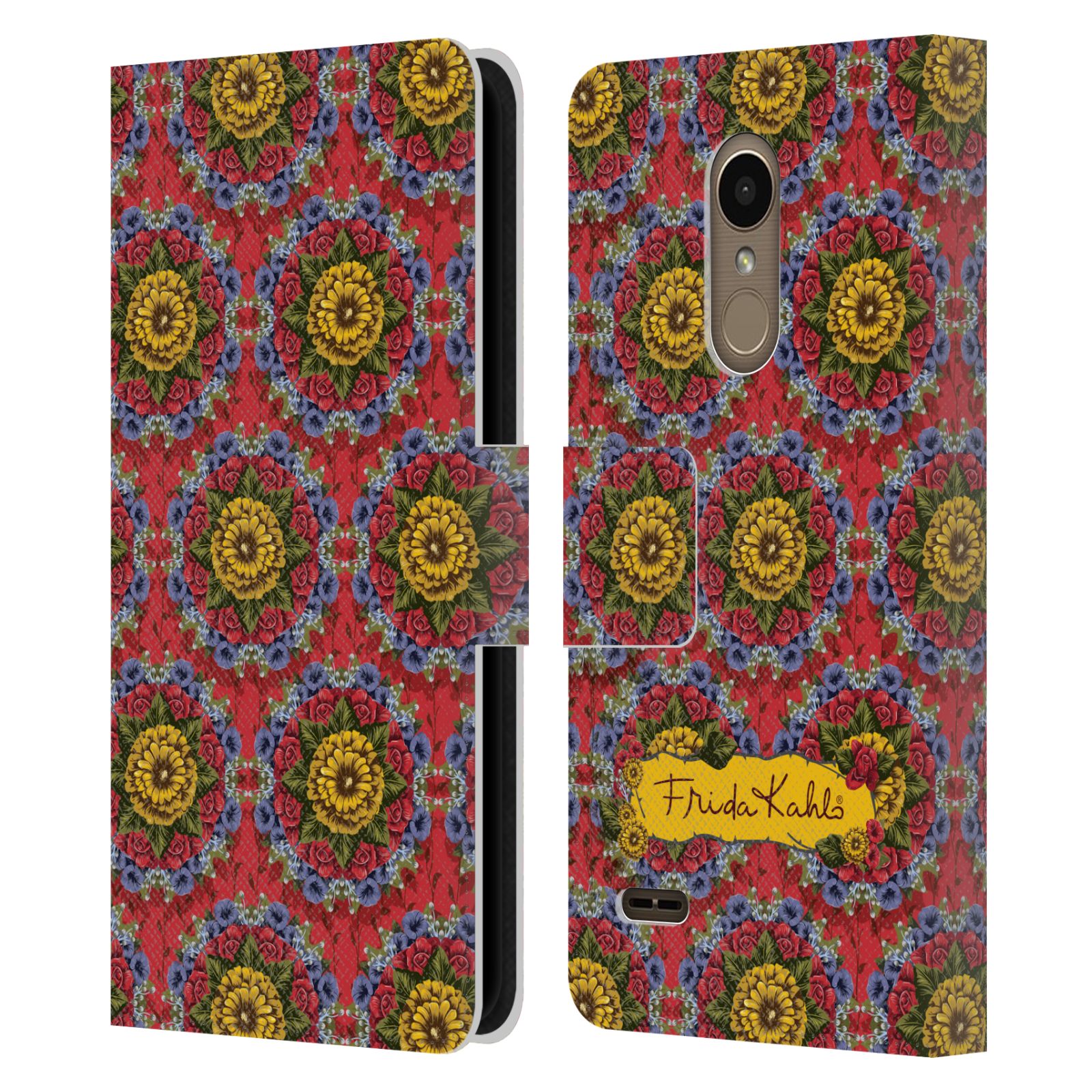 OFFICIAL FRIDA KAHLO RED FLORALS LEATHER BOOK WALLET CASE COVER FOR LG PHONES 1 - Picture 7 of 7