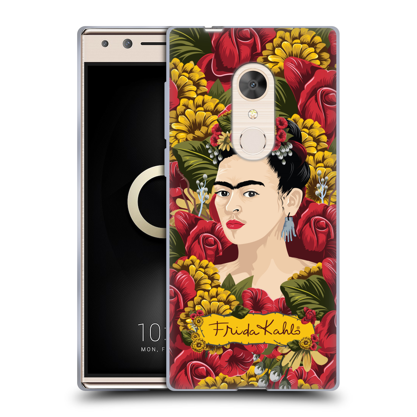 OFFICIAL FRIDA KAHLO RED FLORALS SOFT GEL CASE FOR ALCATEL PHONES - Picture 15 of 17