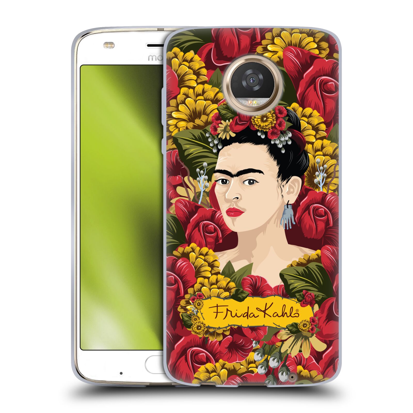 OFFICIAL FRIDA KAHLO RED FLORALS SOFT GEL CASE FOR MOTOROLA PHONES - Picture 14 of 15
