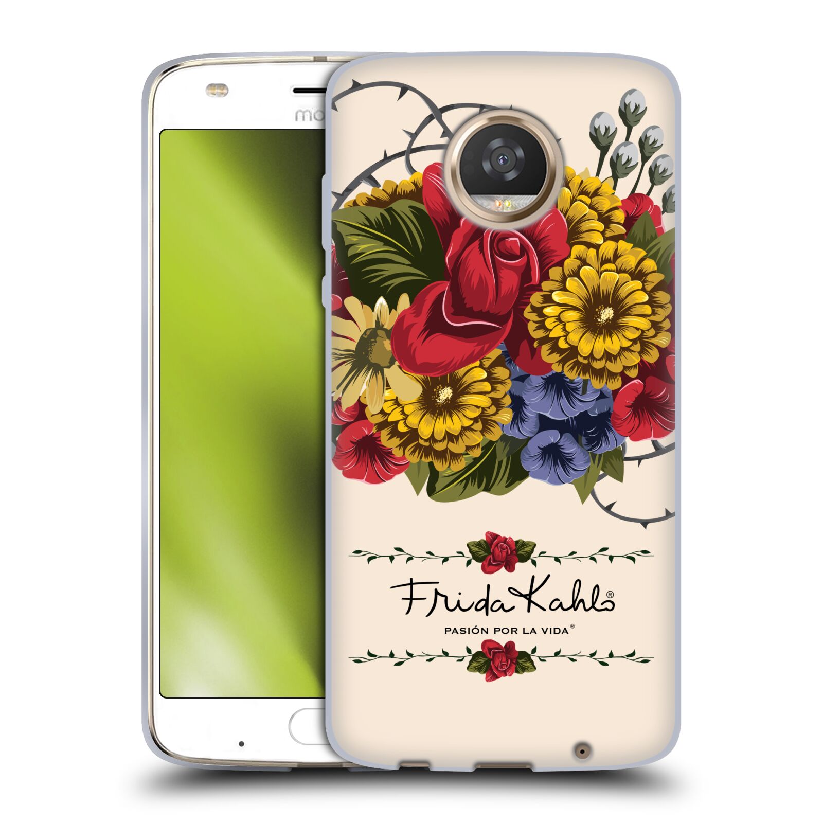 OFFICIAL FRIDA KAHLO RED FLORALS SOFT GEL CASE FOR MOTOROLA PHONES - Picture 15 of 15