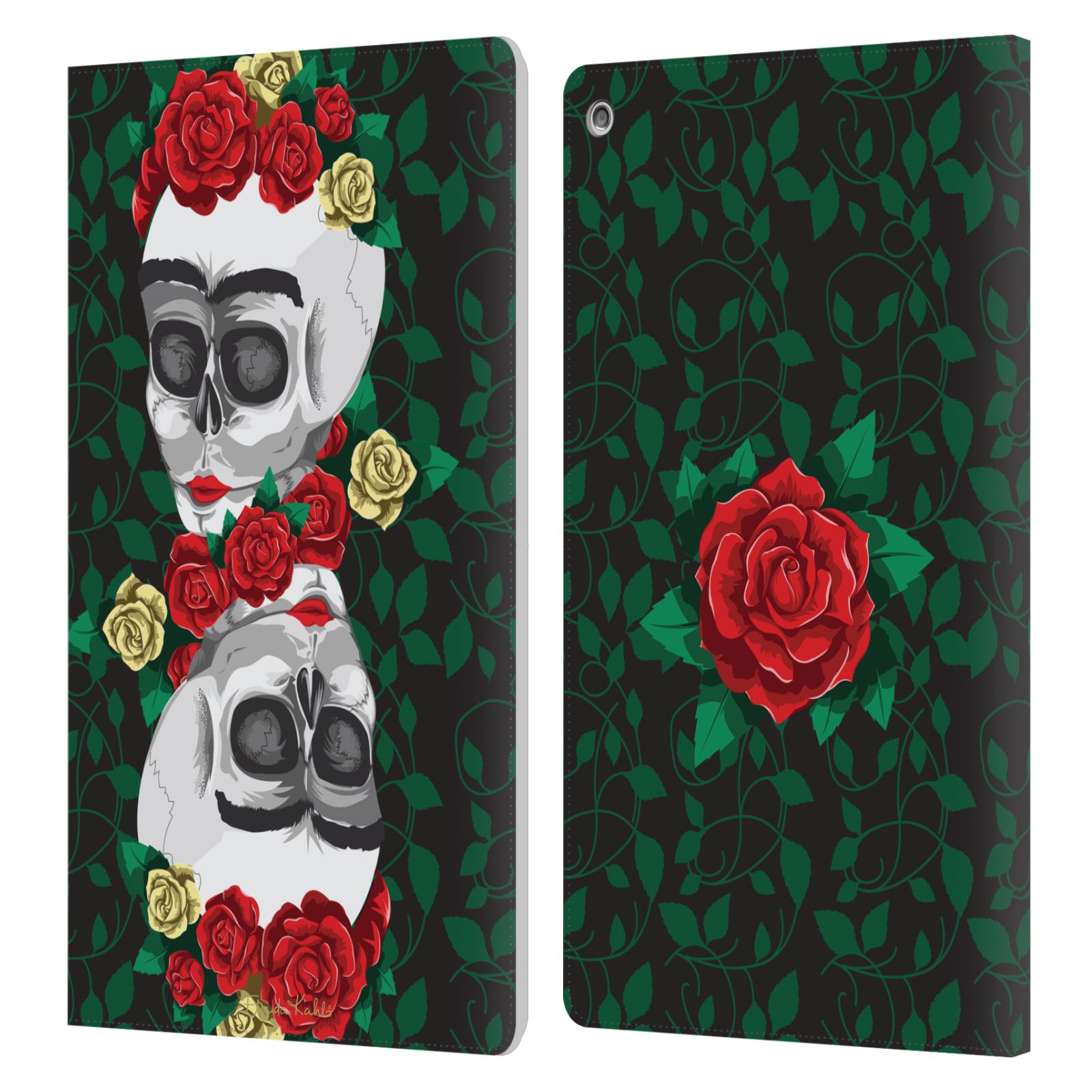 OFFICIAL FRIDA KAHLO ROSES LEATHER BOOK WALLET CASE COVER FOR AMAZON FIRE - 第 9/16 張圖片