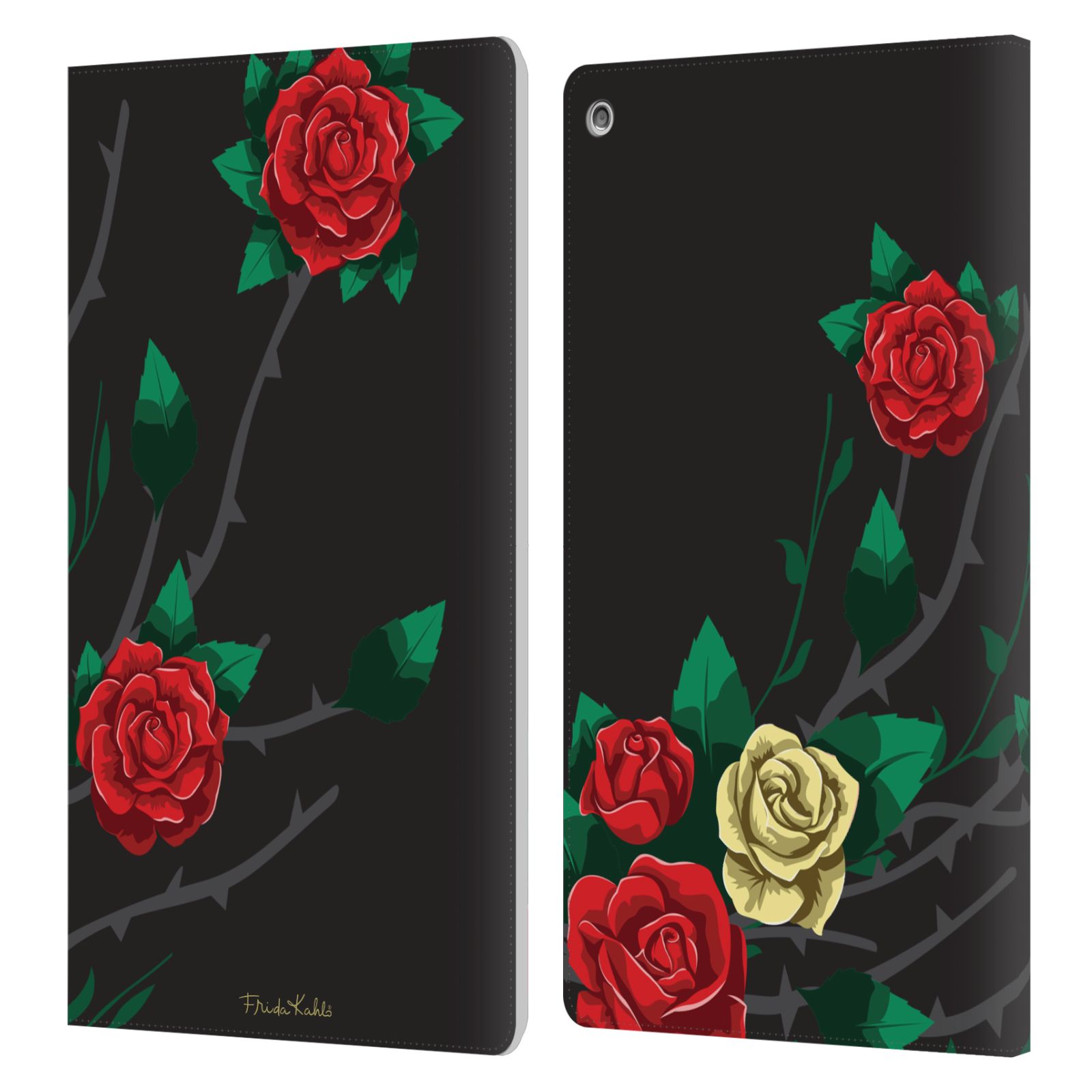OFFICIAL FRIDA KAHLO ROSES LEATHER BOOK WALLET CASE COVER FOR AMAZON FIRE - 第 12/16 張圖片