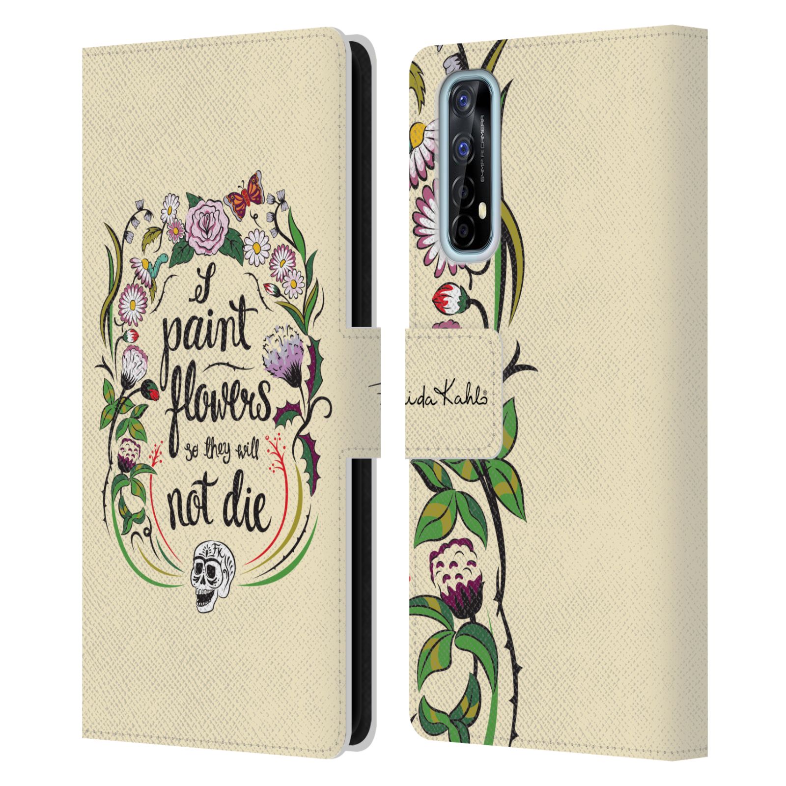 FUNDA BILLETERA OFICIAL FRIDA KAHLO TIPOGRAFÍA LIBRO LIBRO PARA TELÉFONOS REALME - Imagen 9 de 16
