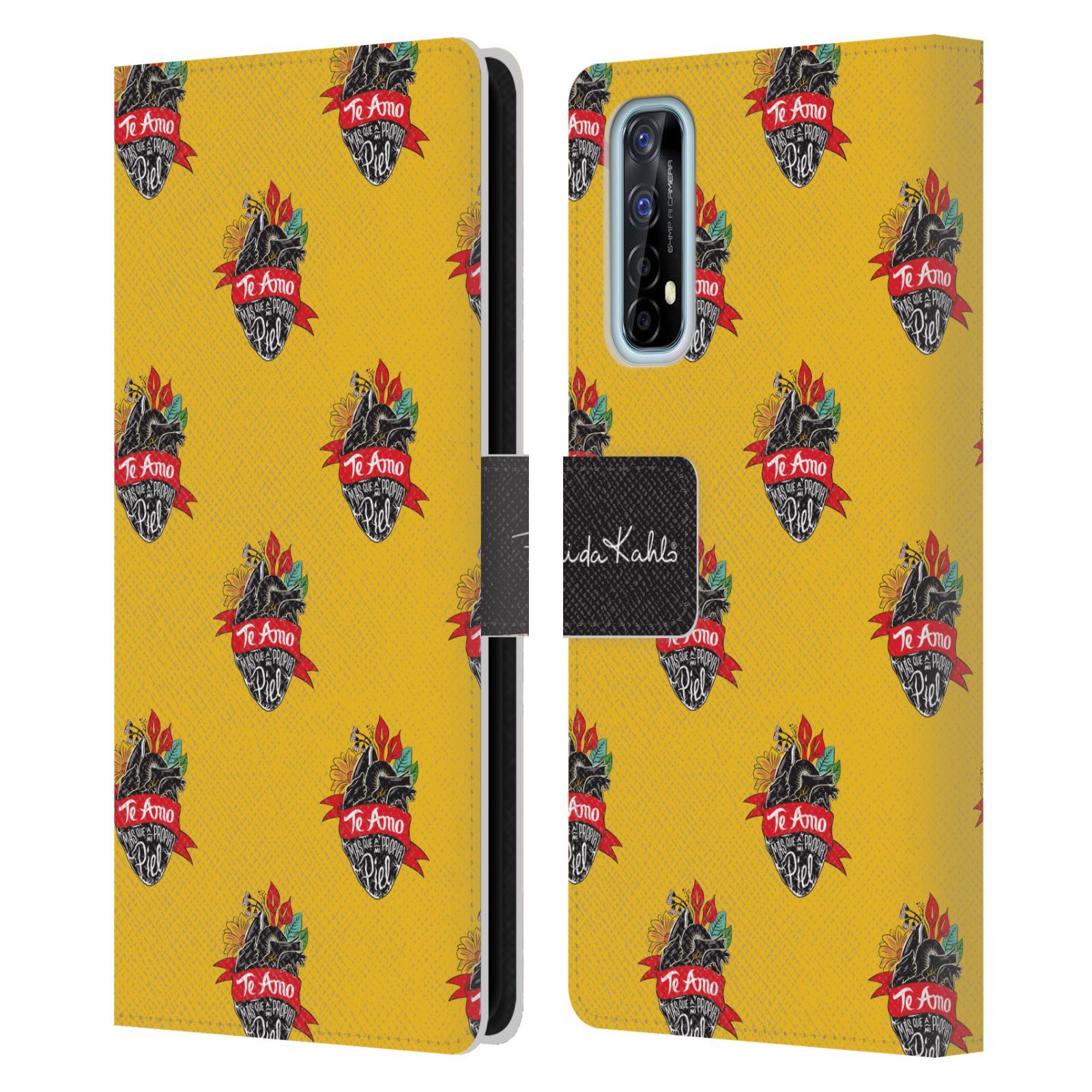 FUNDA BILLETERA OFICIAL FRIDA KAHLO TIPOGRAFÍA LIBRO LIBRO PARA TELÉFONOS REALME - Imagen 11 de 16