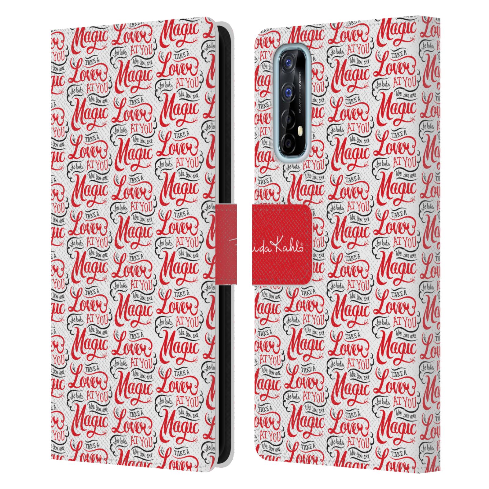 FUNDA BILLETERA OFICIAL FRIDA KAHLO TIPOGRAFÍA LIBRO LIBRO PARA TELÉFONOS REALME - Imagen 14 de 16