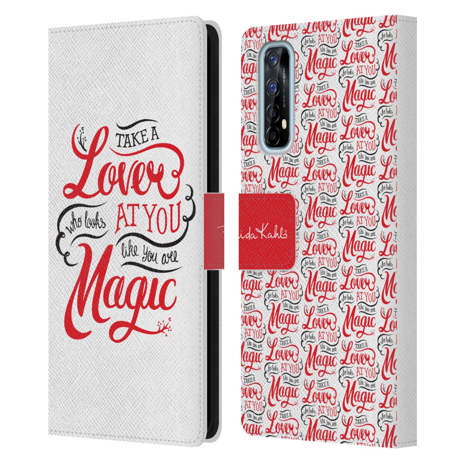 FUNDA BILLETERA OFICIAL FRIDA KAHLO TIPOGRAFÍA LIBRO LIBRO PARA TELÉFONOS REALME - Imagen 15 de 16