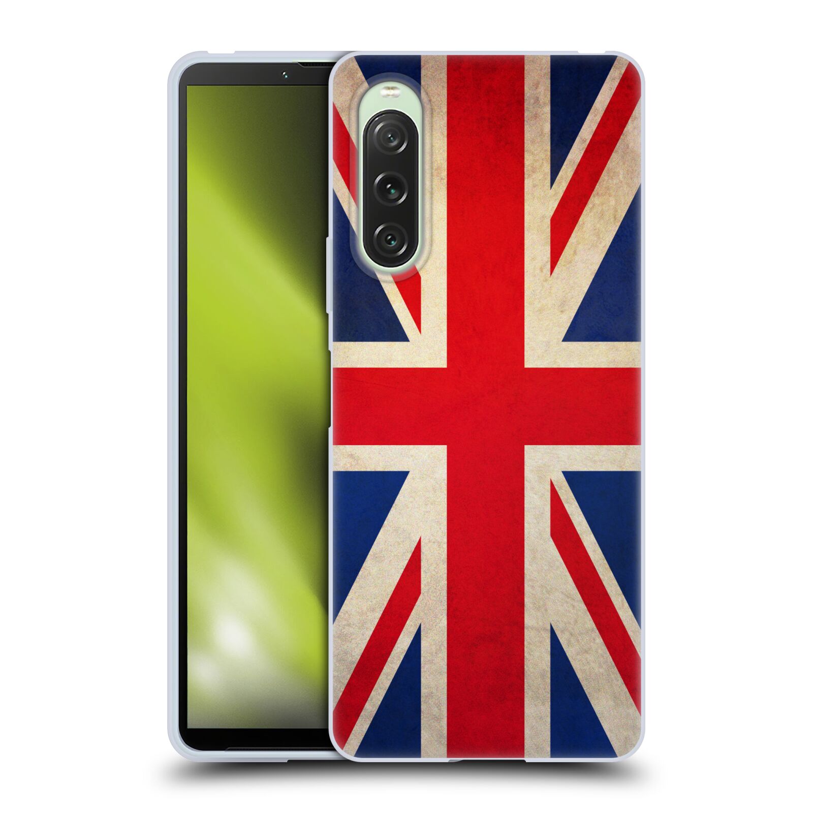 Silikonové pouzdro - Sony Xperia 10 V - Head Case - VLAJKA VELKÁ BRITÁNIE (Silikonový kryt, obal, pouzdro na mobilní telefon Sony Xperia 10 V s motivem VLAJKA VELKÁ BRITÁNIE)