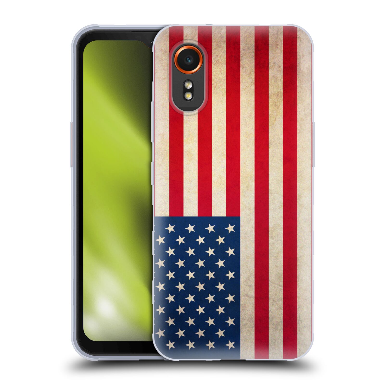 Silikonové pouzdro - Samsung Galaxy Xcover 7 5G - Head Case - VLAJKA USA (Silikonový kryt, obal, pouzdro na mobilní telefon Samsung Galaxy Xcover 7 5G s motivem VLAJKA USA)