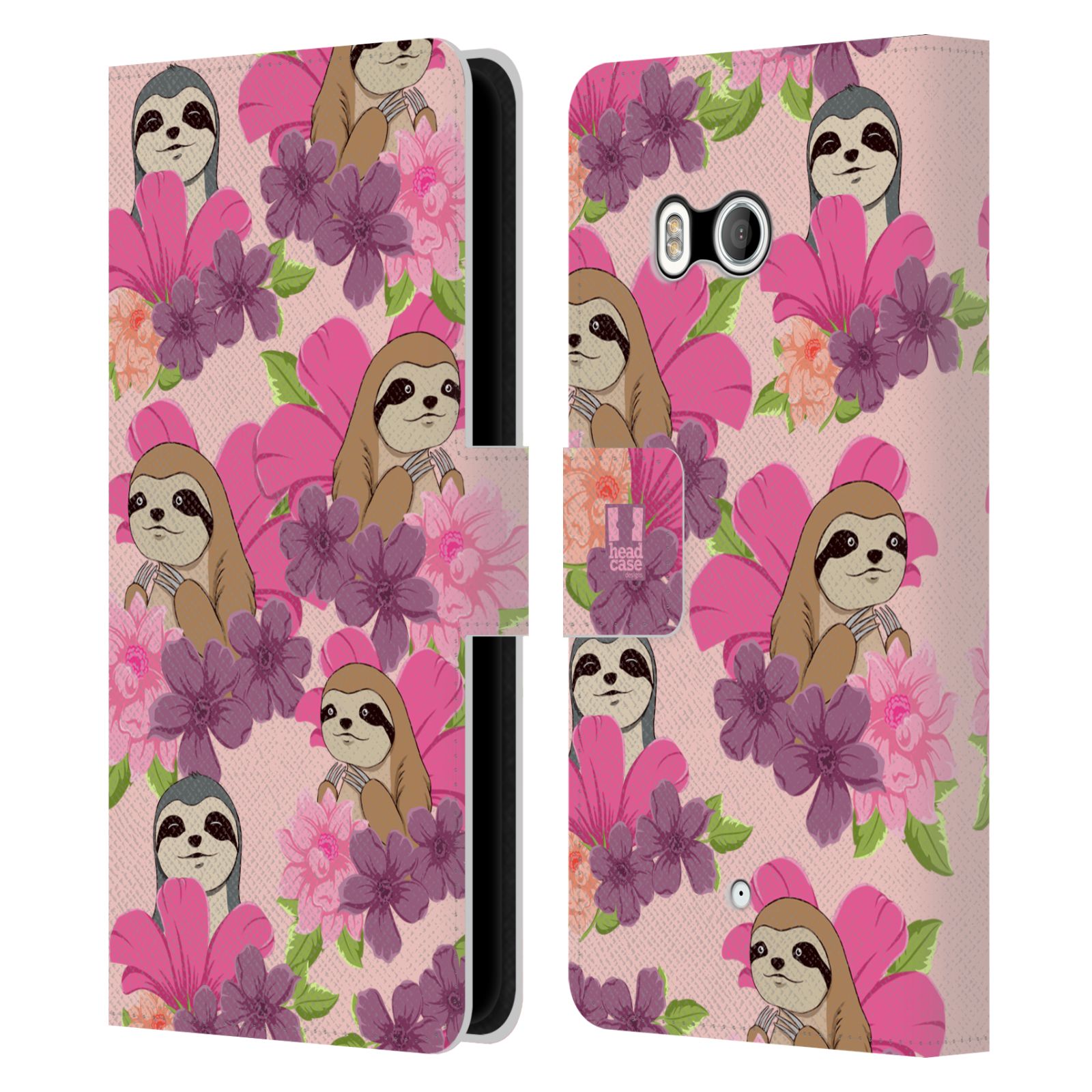 HEAD CASE DESIGNS FLORAL & ANIMAL PATTERN LEATHER BOOK CASE FOR HTC PHONES 1 - Picture 7 of 7