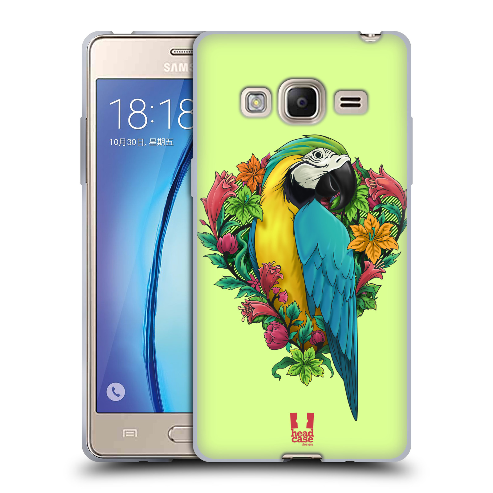 head case designs flora and fauna soft gel case for samsung z3