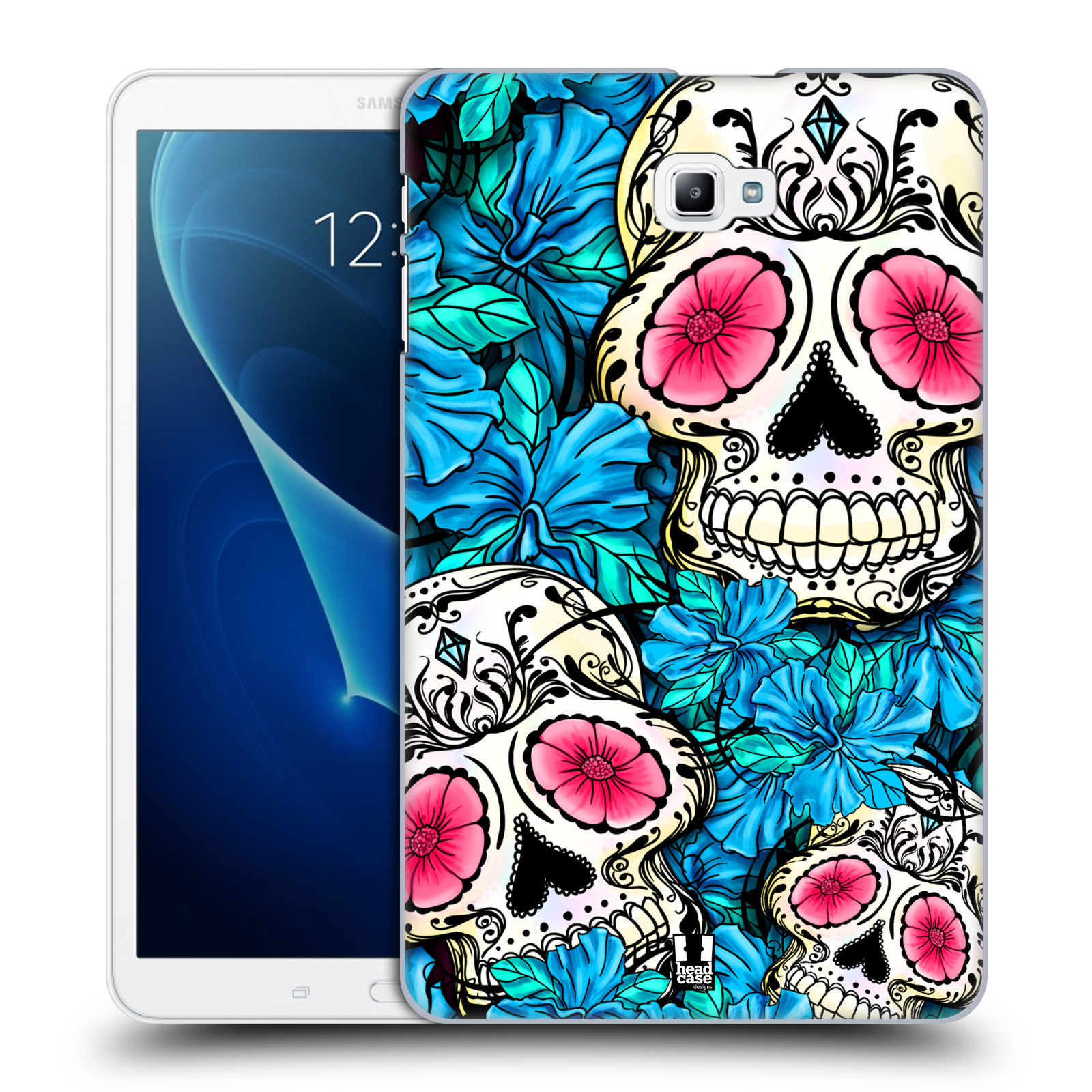 HEAD CASE DESIGNS FLORID OF SKULLS BACK CASE & WALLPAPER FOR SAMSUNG TABLETS 1 - Picture 9 of 13