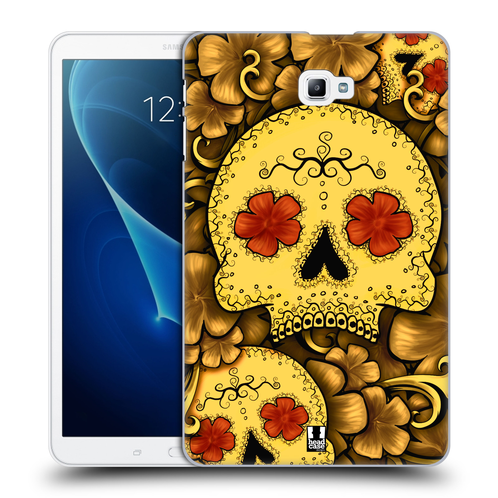 HEAD CASE DESIGNS FLORID OF SKULLS BACK CASE & WALLPAPER FOR SAMSUNG TABLETS 1 - Picture 10 of 13