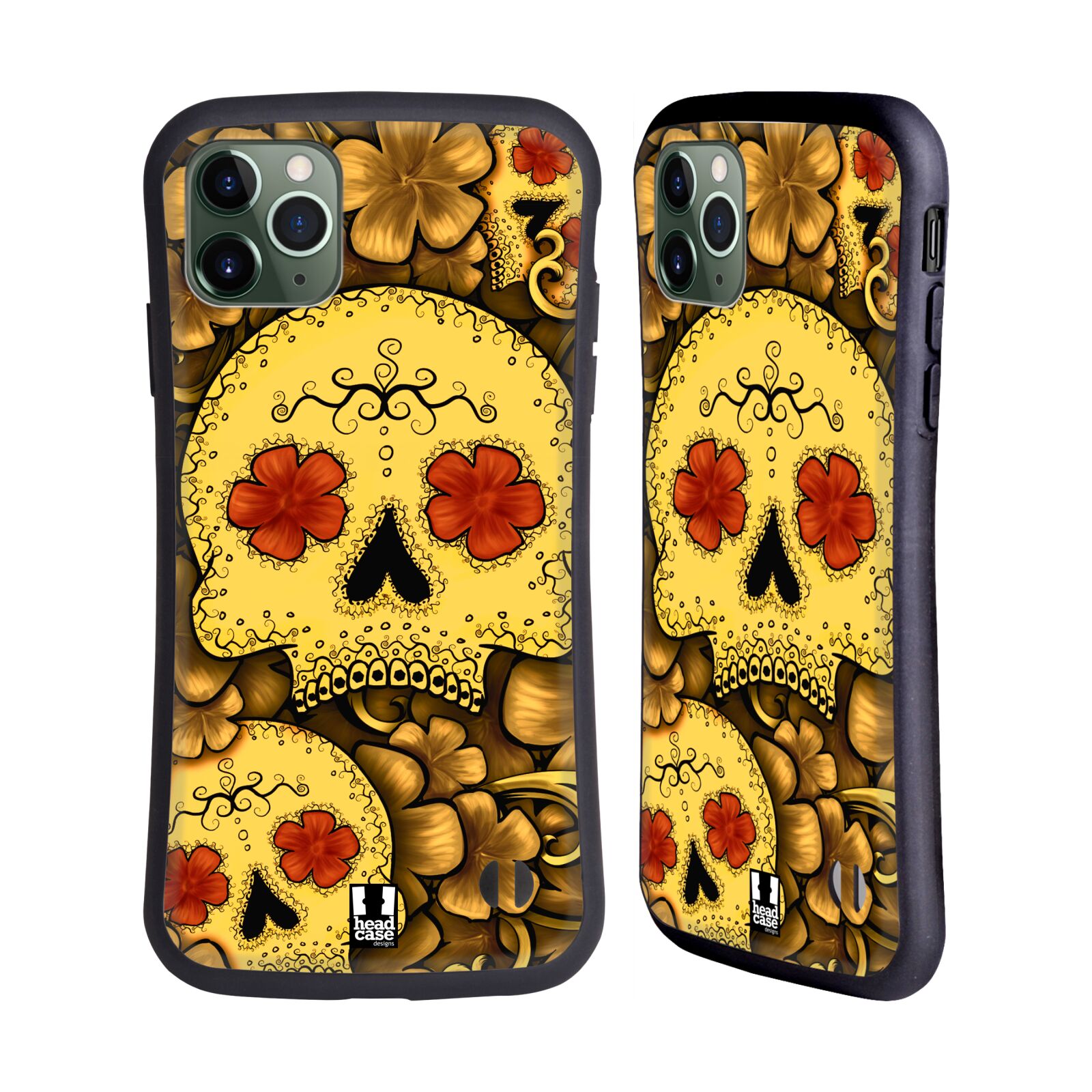 HEAD CASE DESIGNS FLORID OF SKULLS HYBRID CASE FOR APPLE iPHONES PHONES - Picture 9 of 12