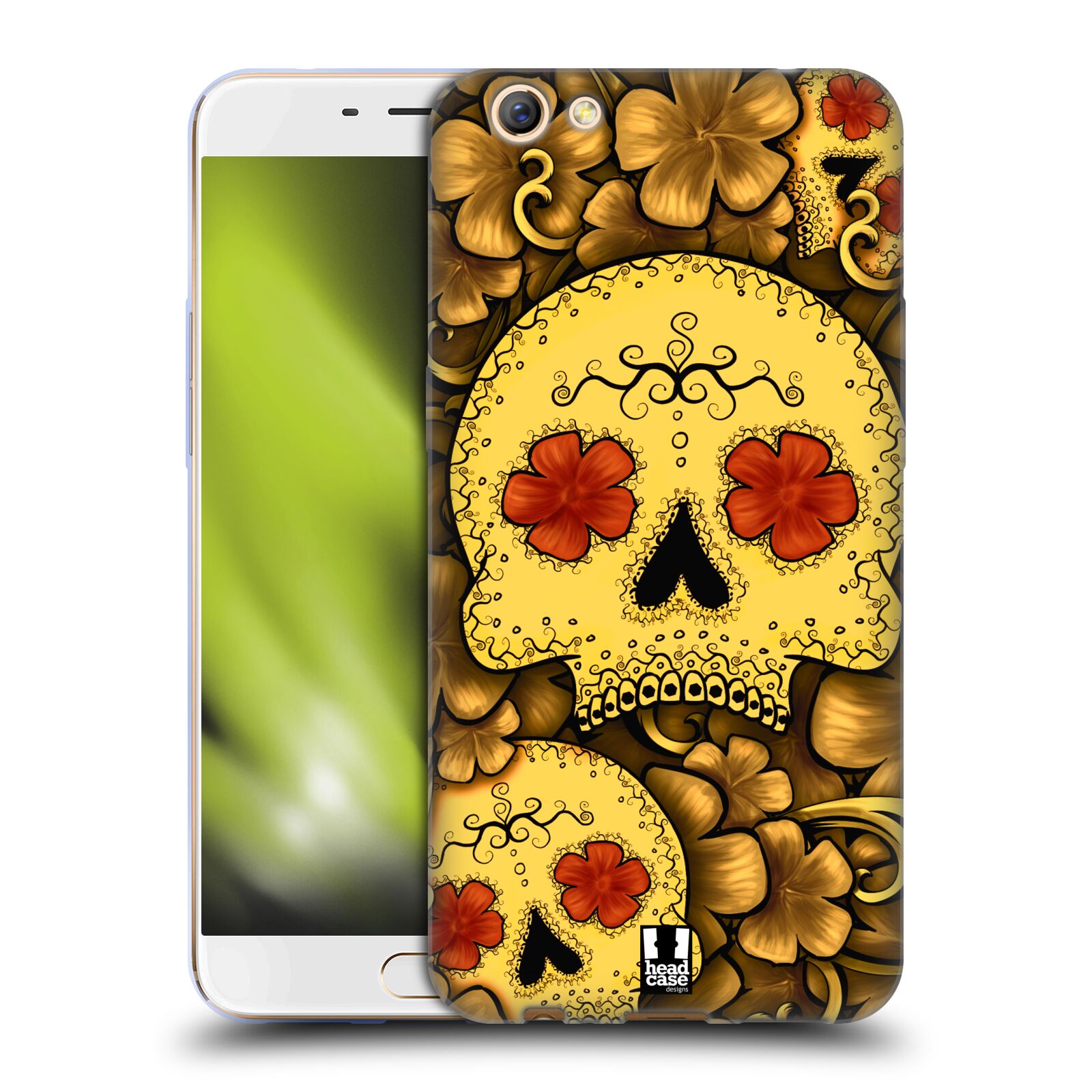 HEAD CASE DESIGNS FLORID OF SKULLS SOFT GEL CASE FOR OPPO PHONES - Picture 9 of 12