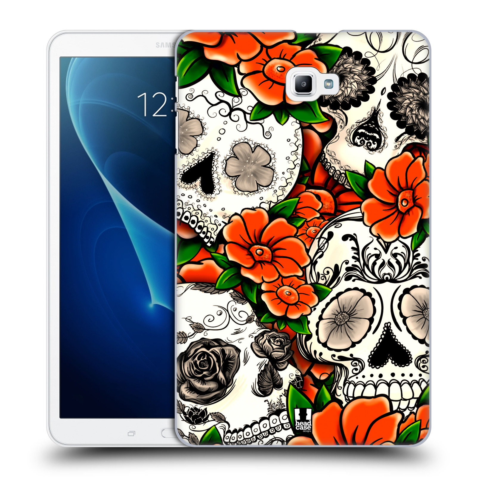 HEAD CASE DESIGNS FLORID OF SKULLS BACK CASE & WALLPAPER FOR SAMSUNG TABLETS 1 - Picture 11 of 13