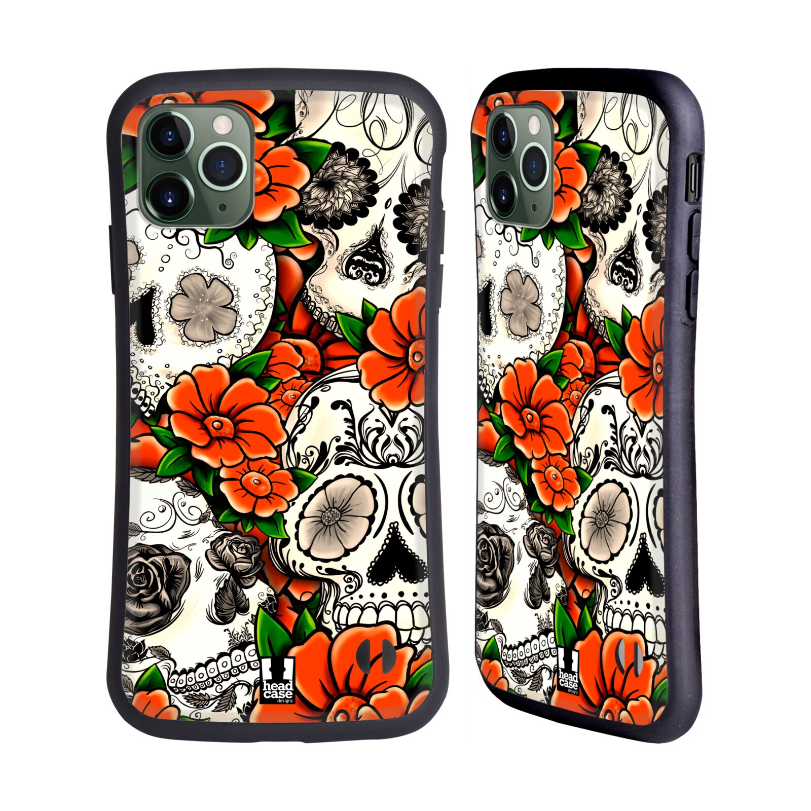HEAD CASE DESIGNS FLORID OF SKULLS HYBRID CASE FOR APPLE iPHONES PHONES - Picture 10 of 12
